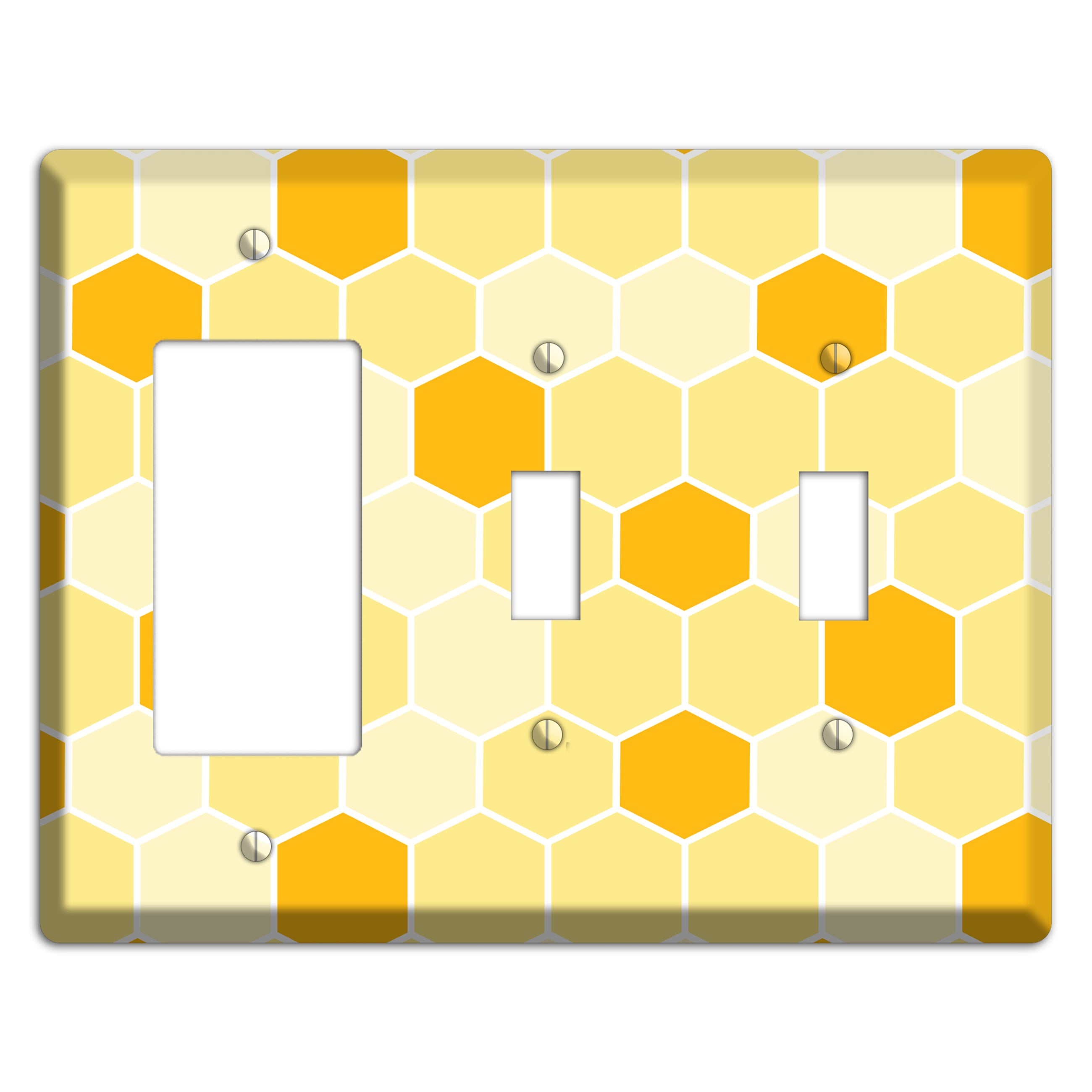 Honeycomb Harvest Rocker / 2 Toggle Wallplate