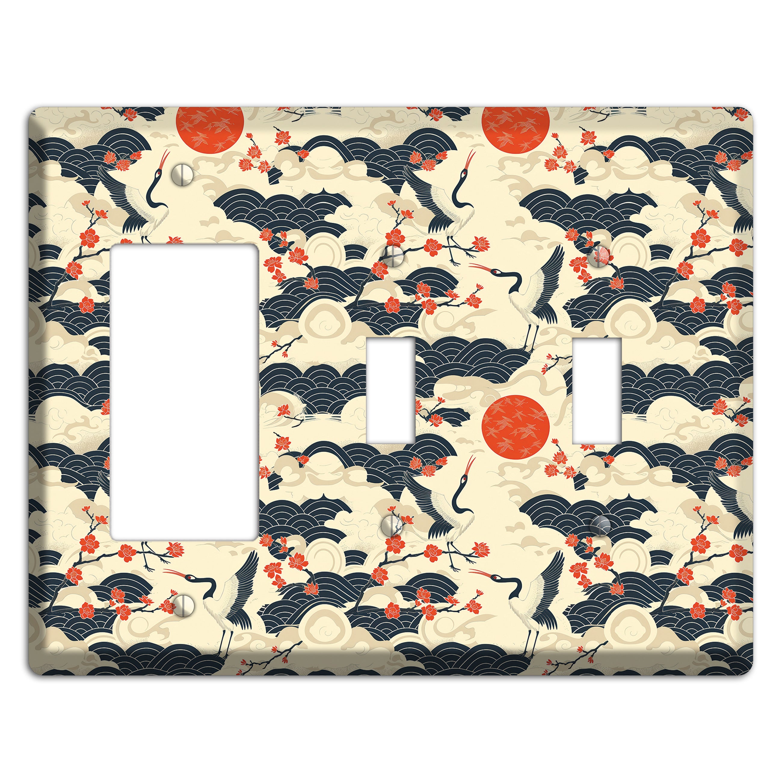 Crimson Sun Ascent Rocker / 2 Toggle Wallplate