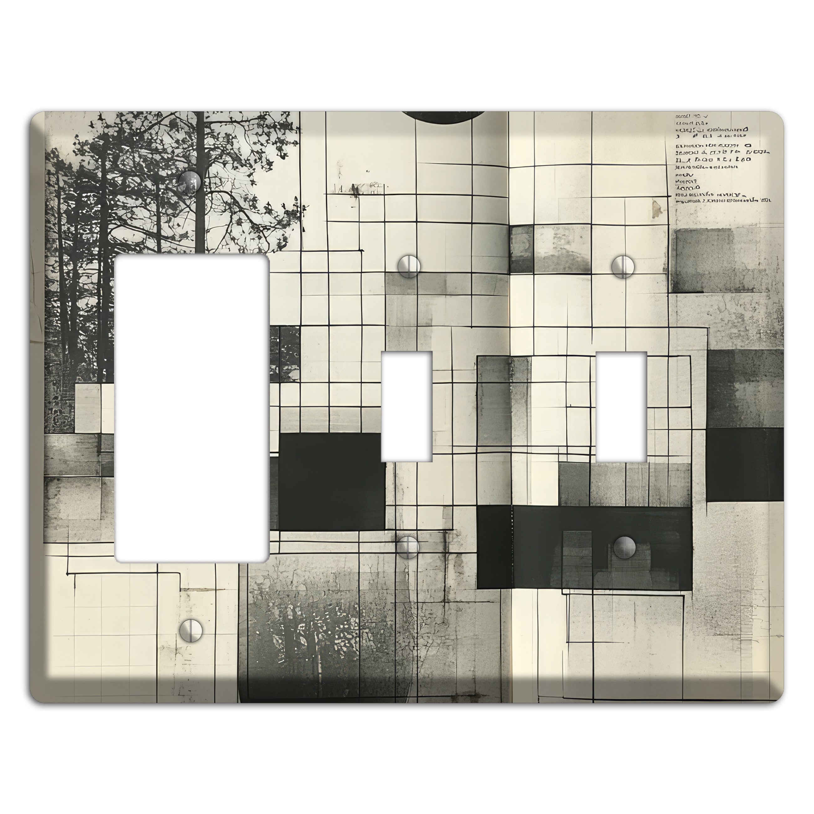 Cartographer's Dream Rocker / 2 Toggle Wallplate