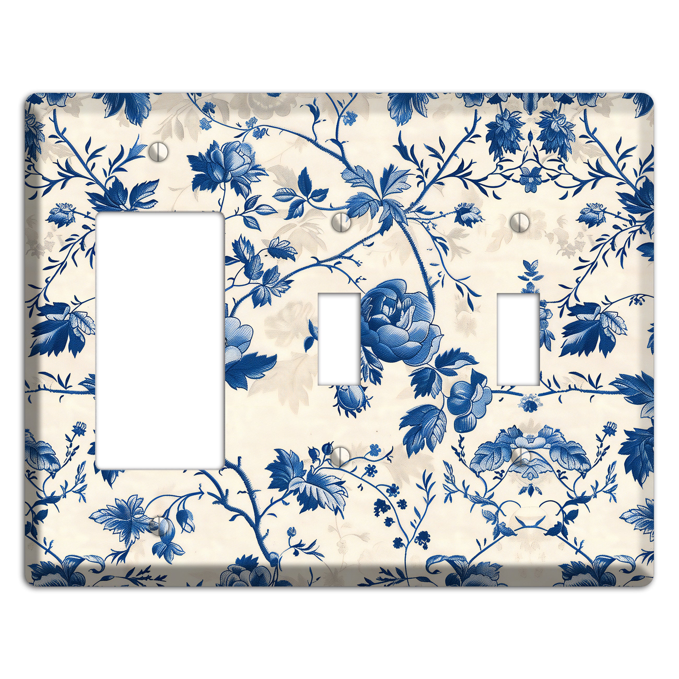 Porcelain Garden Riot Rocker / 2 Toggle Wallplate