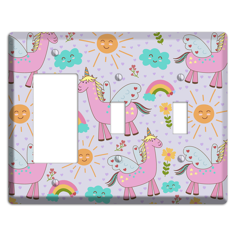 Magic Meadow (Lavender) Rocker / 2 Toggle Wallplate