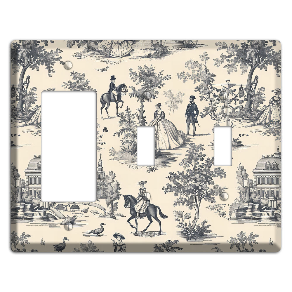 Country Estate Promenade Rocker / 2 Toggle Wallplate