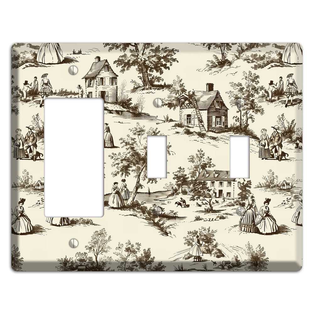 Country Promenade Rocker / 2 Toggle Wallplate