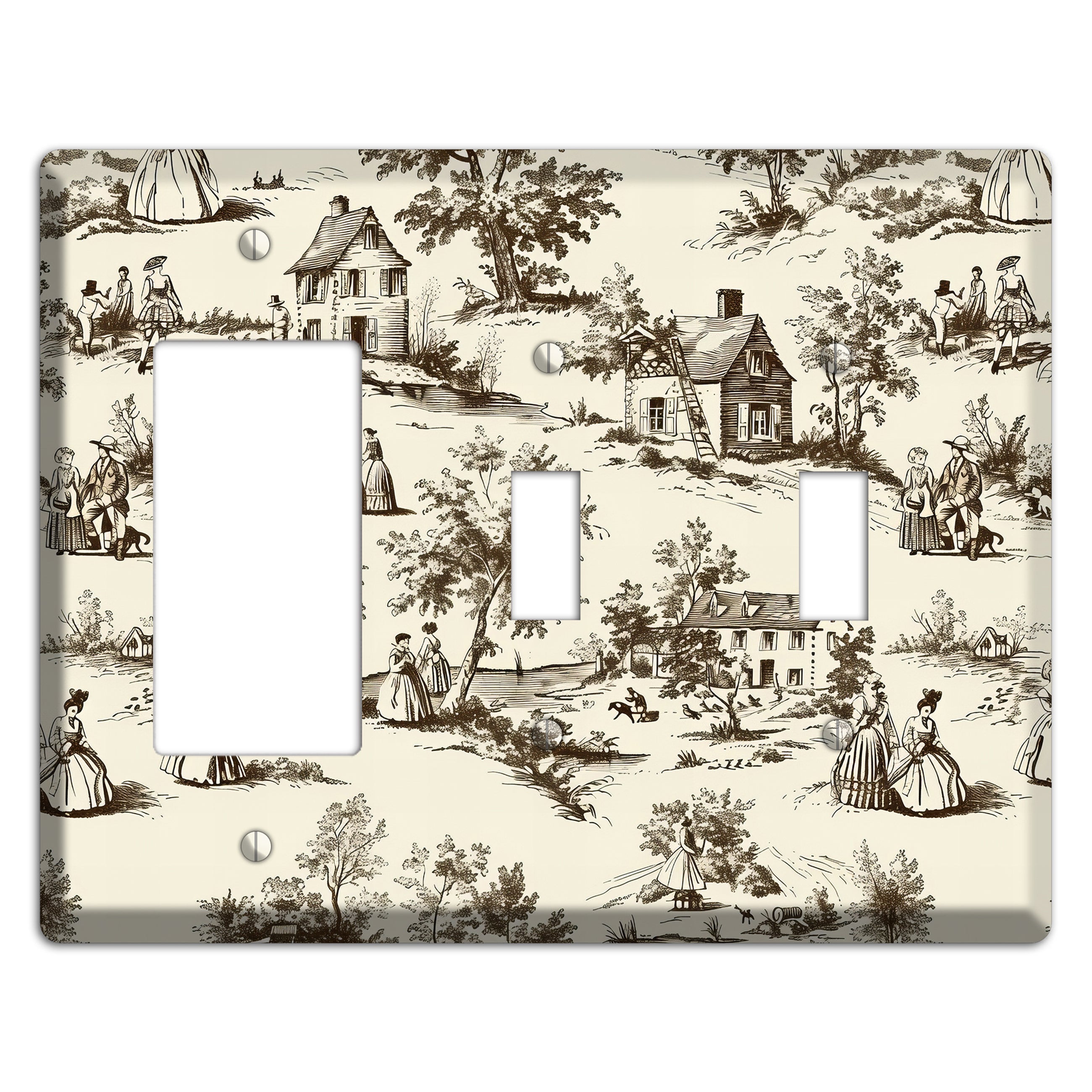 Country Promenade Rocker / 2 Toggle Wallplate