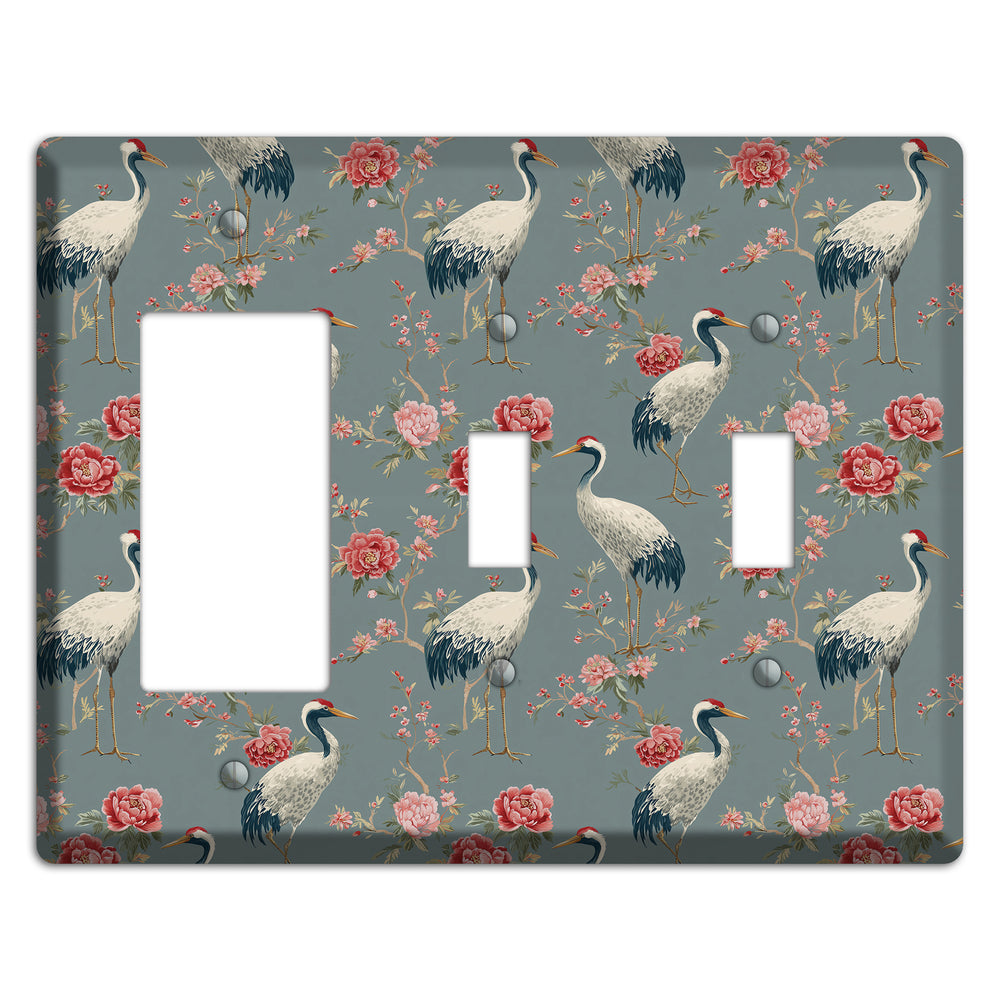 Slate Peony Vigil Rocker / 2 Toggle Wallplate