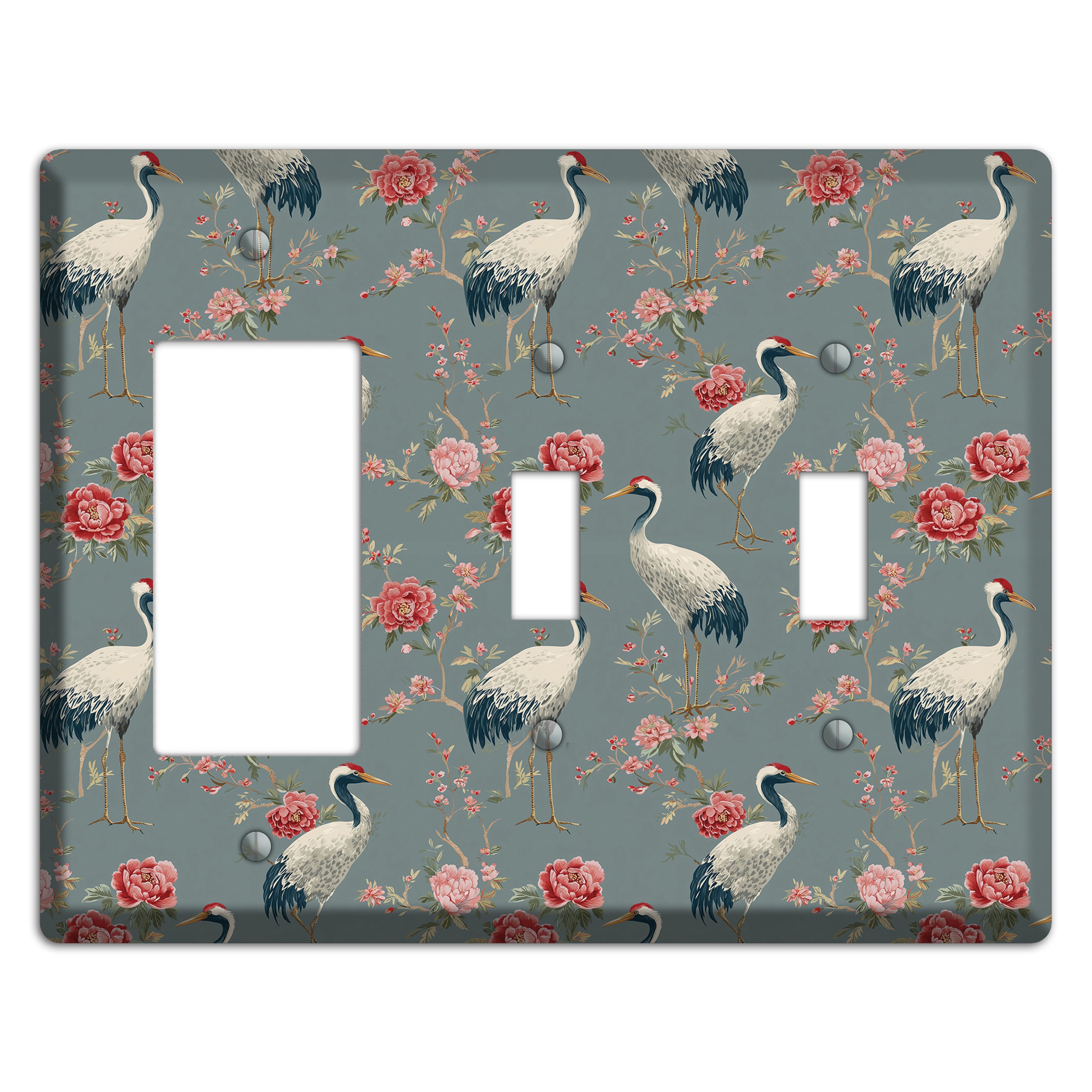 Slate Peony Vigil Rocker / 2 Toggle Wallplate