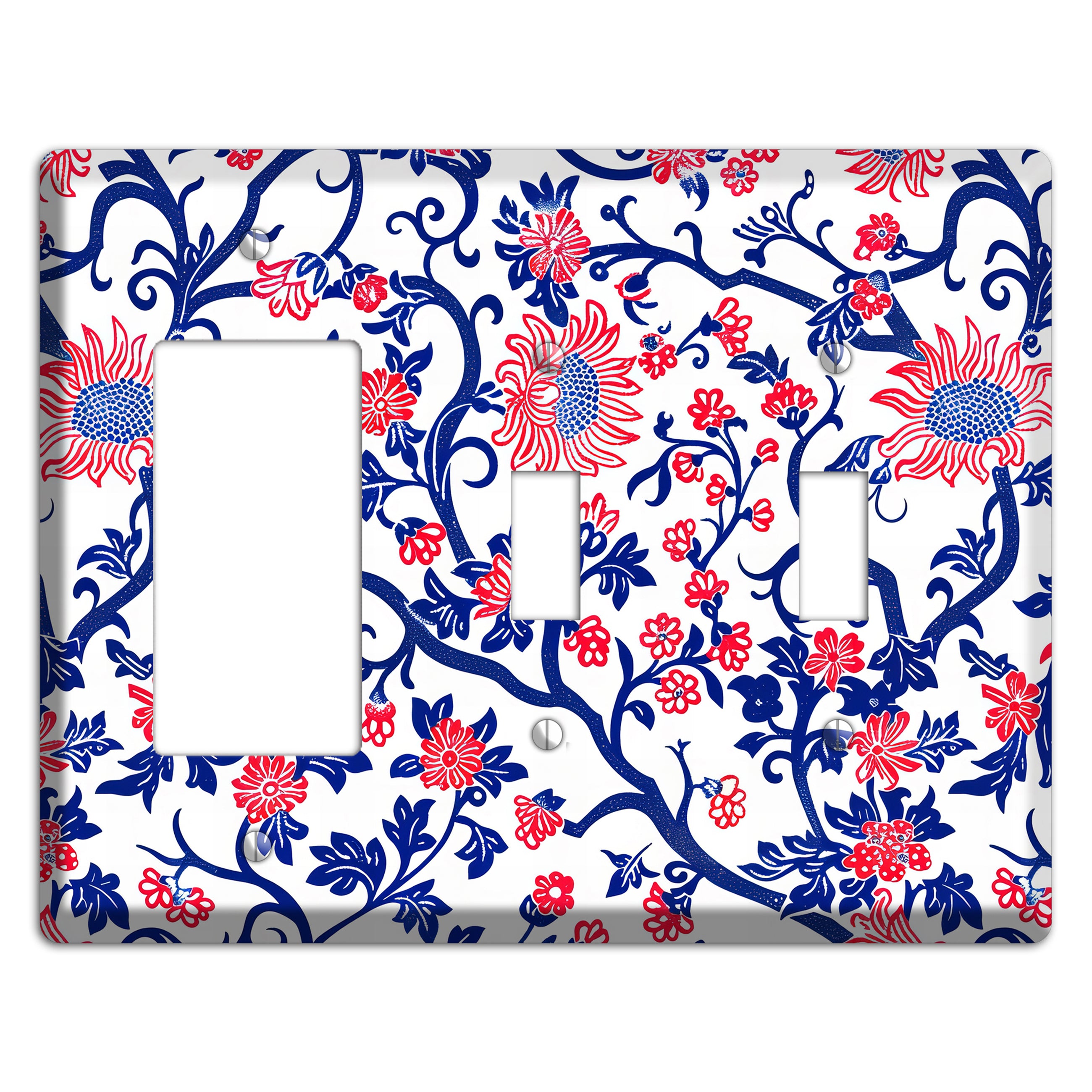 Crimson Vine Riot Rocker / 2 Toggle Wallplate