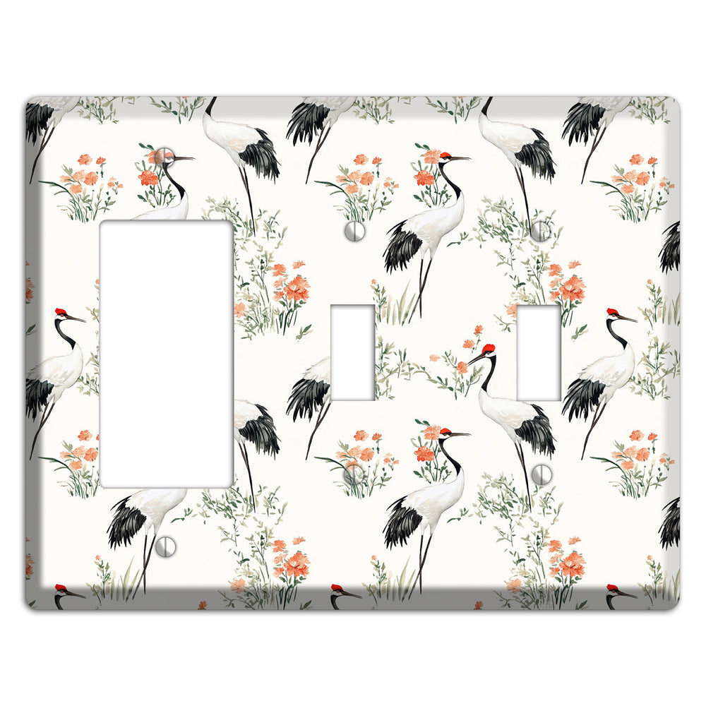 Coral Meadow Flight Rocker / 2 Toggle Wallplate