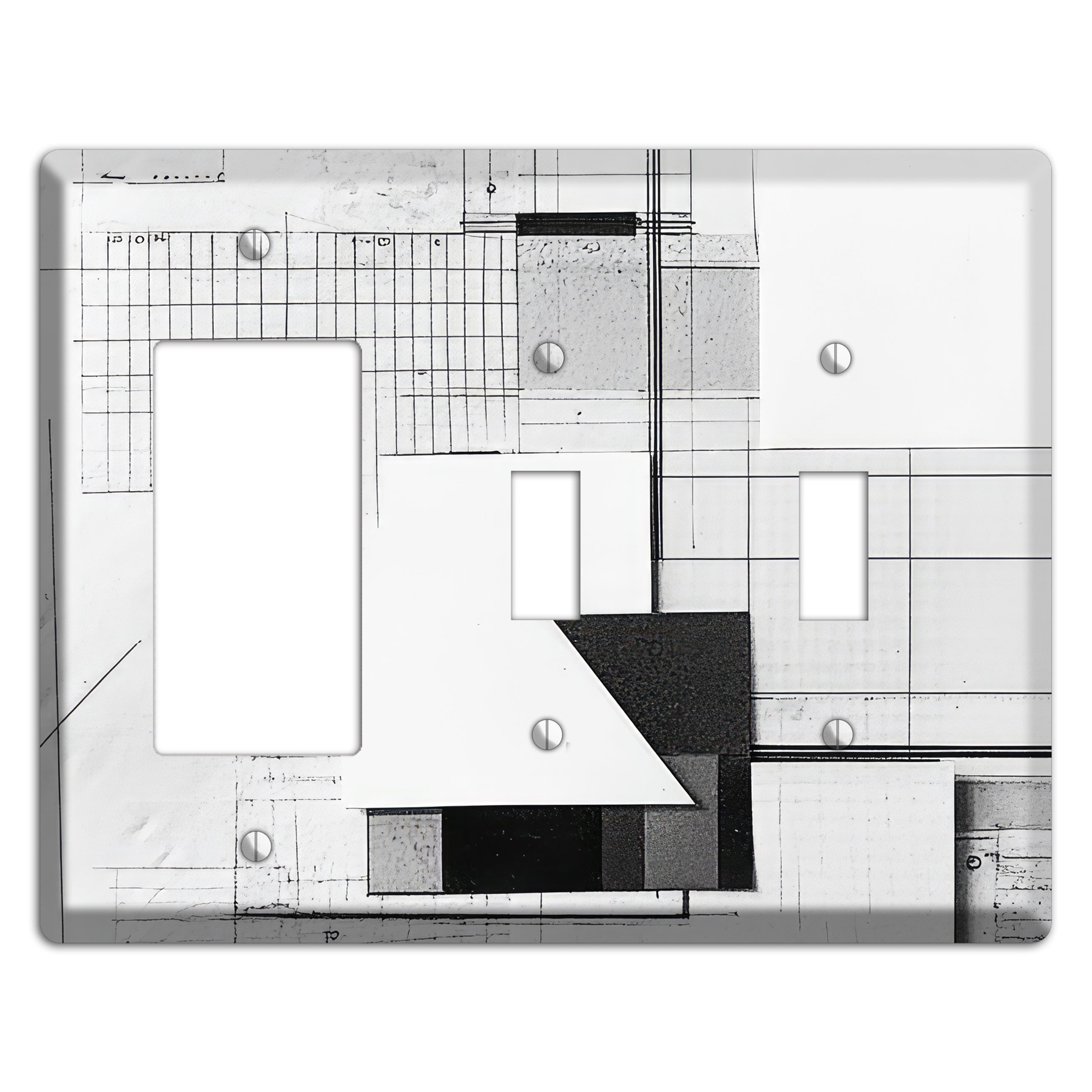 Blueprint Palimpsest Rocker / 2 Toggle Wallplate