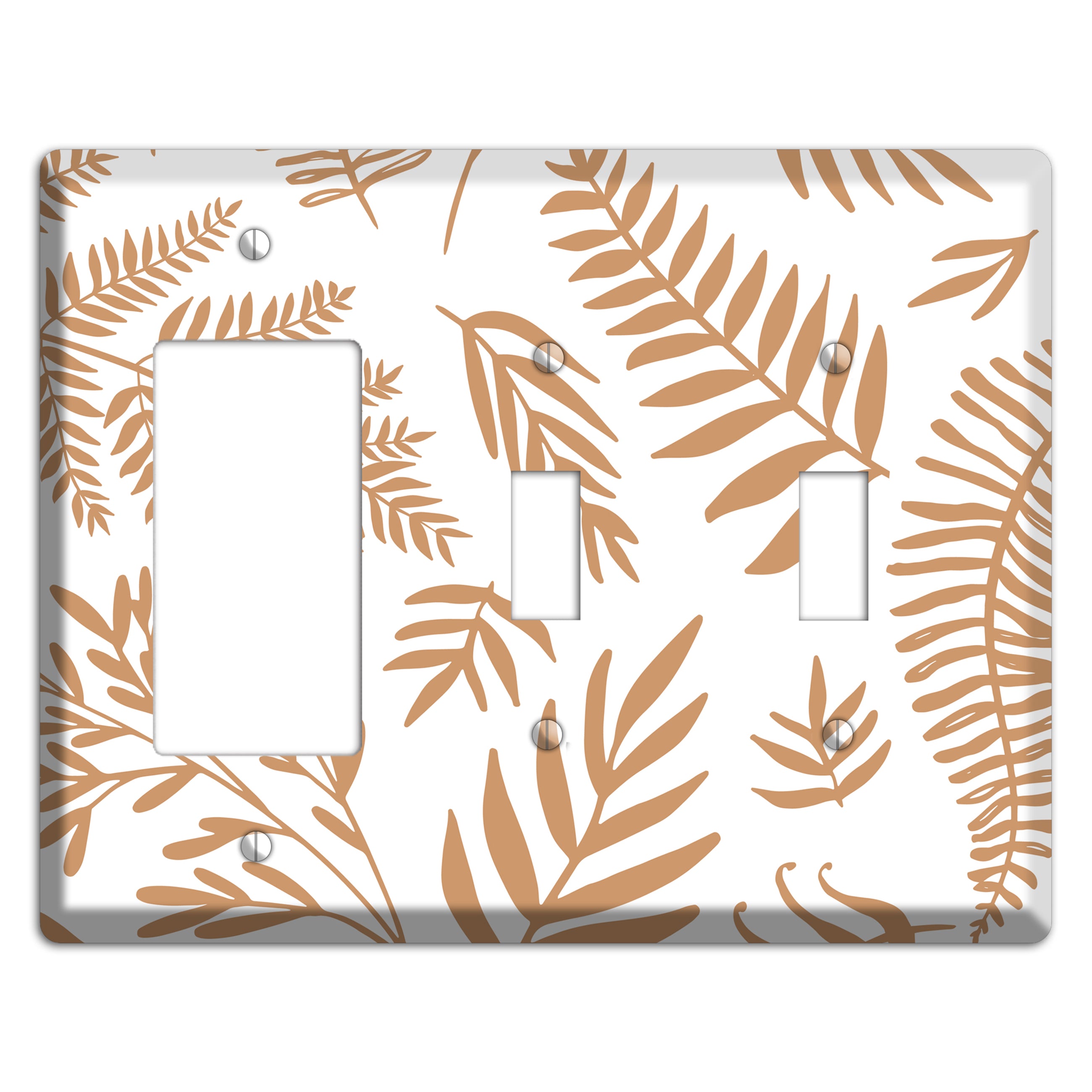 Scattered Fronds Rocker / 2 Toggle Wallplate