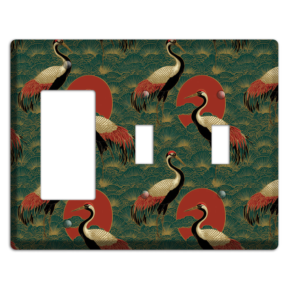 Jade Sun Sentinels Rocker / 2 Toggle Wallplate