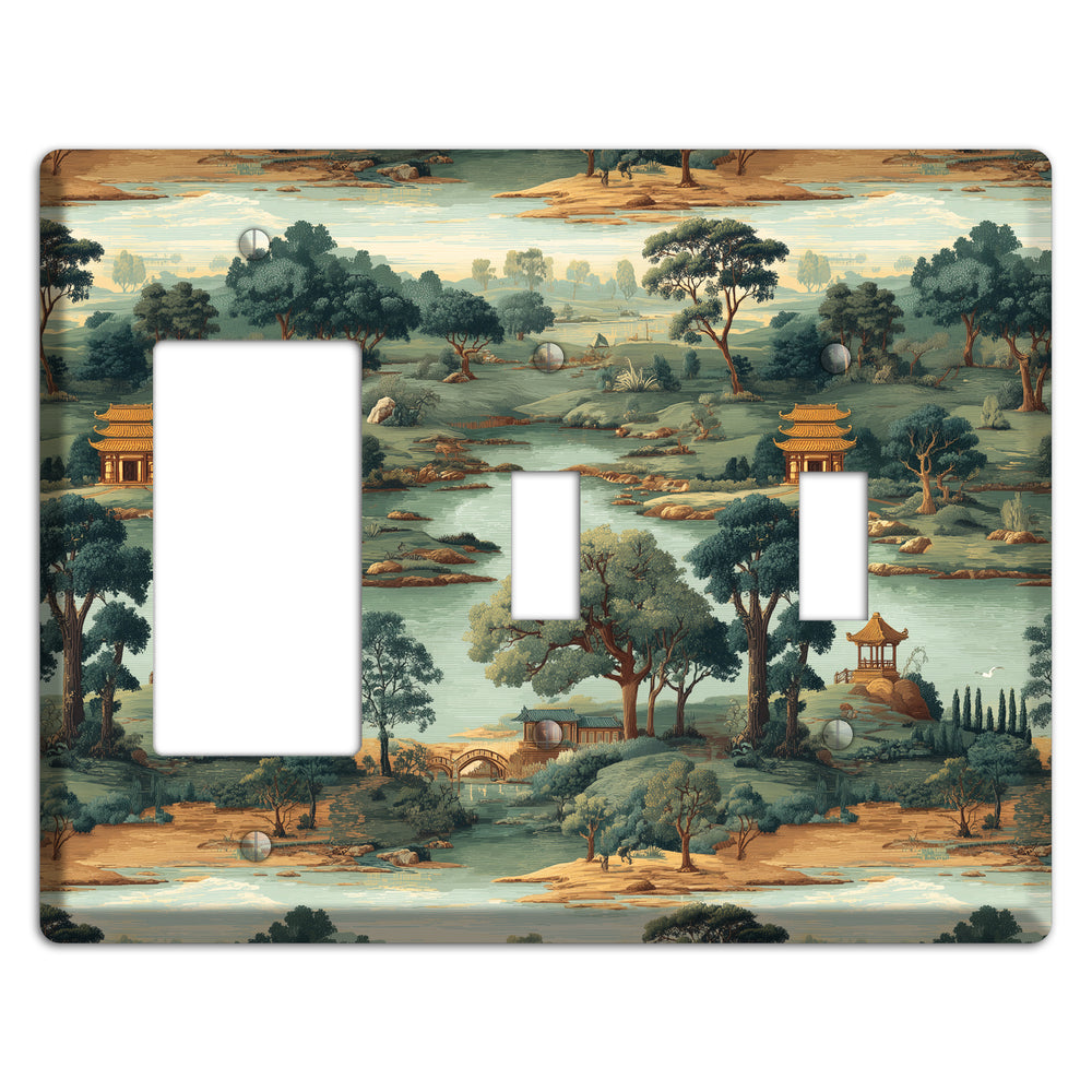 Pavilion and Stream Rocker / 2 Toggle Wallplate