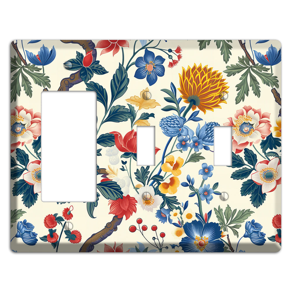 Cottage Garden Reverie Rocker / 2 Toggle Wallplate