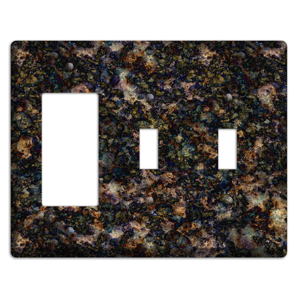 Volga Blue Granite Rocker / 2 Toggle Wallplate