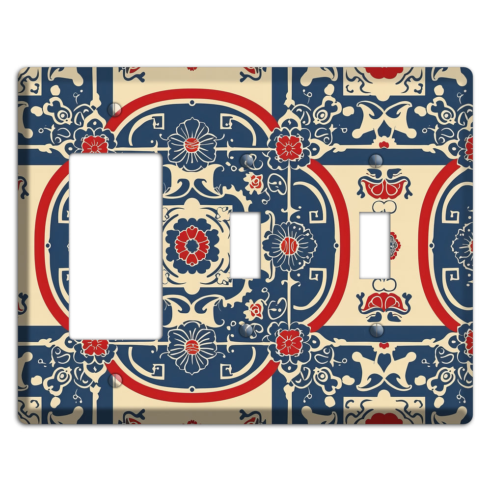 Imperial Medallion Court Rocker / 2 Toggle Wallplate
