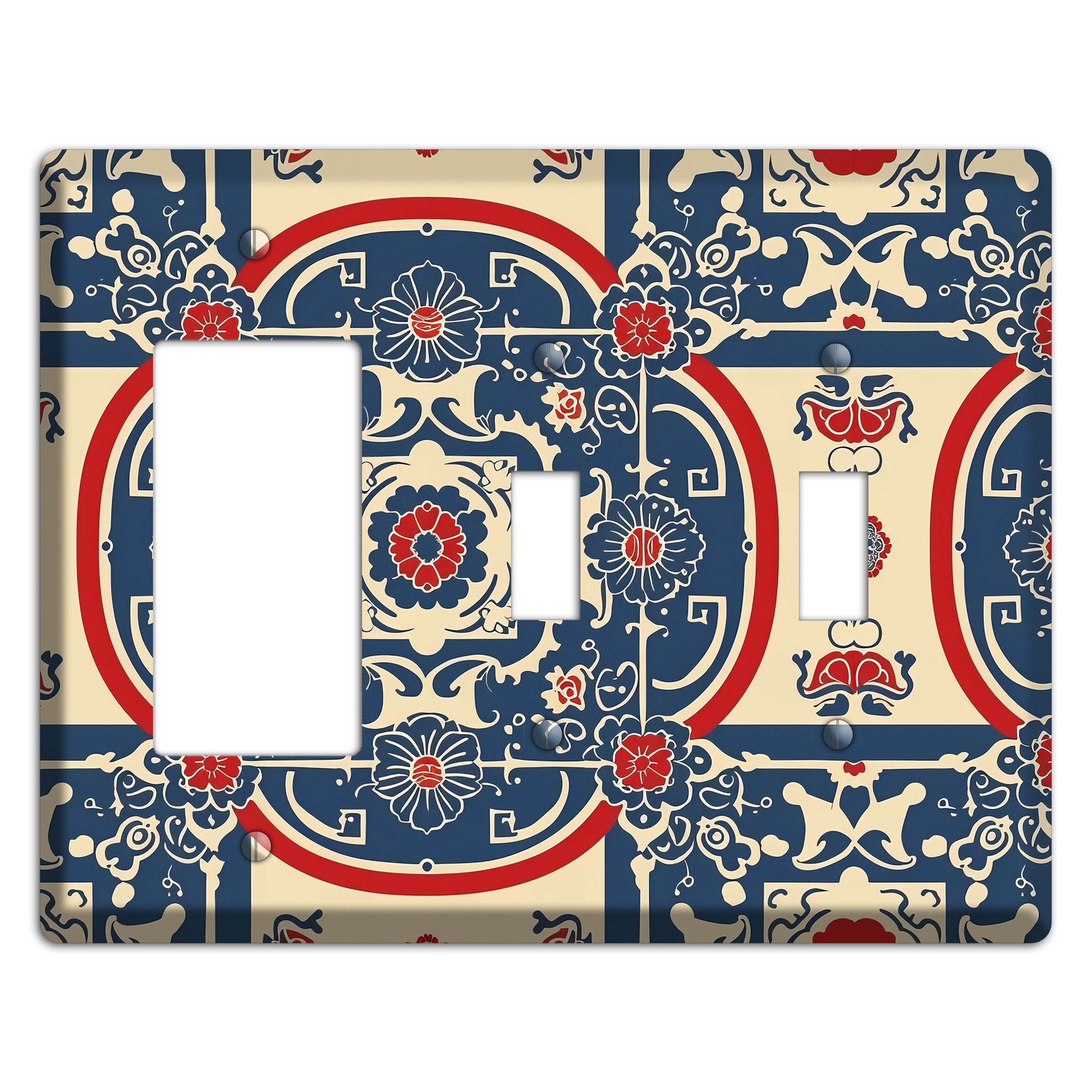 Imperial Medallion Court Rocker / 2 Toggle Wallplate