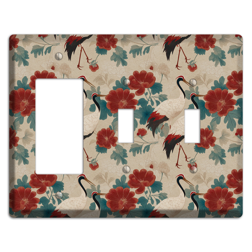 Rust Peony Passage Rocker / 2 Toggle Wallplate