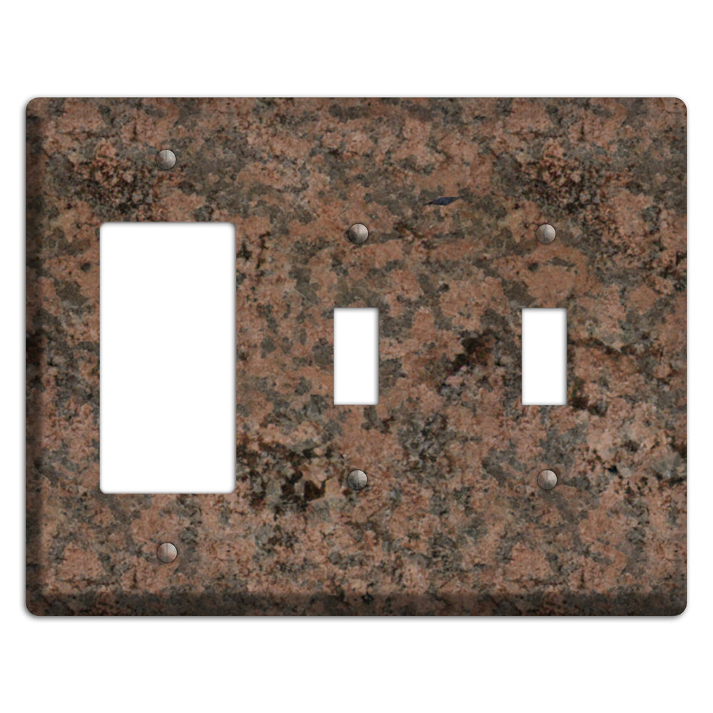 Granite Name: Indian Dakota Granite Rocker / 2 Toggle Wallplate