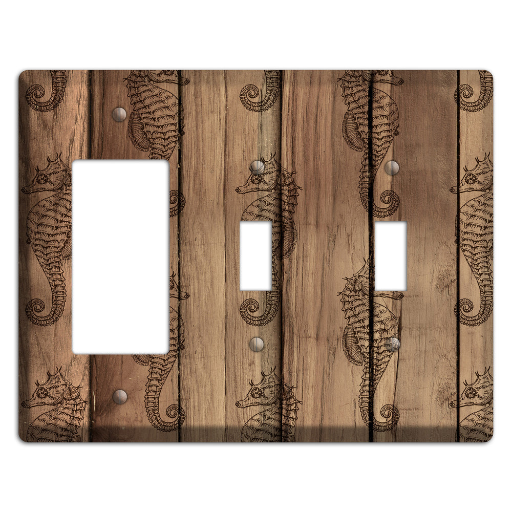 Planktonic Ponies Rocker / 2 Toggle Wallplate