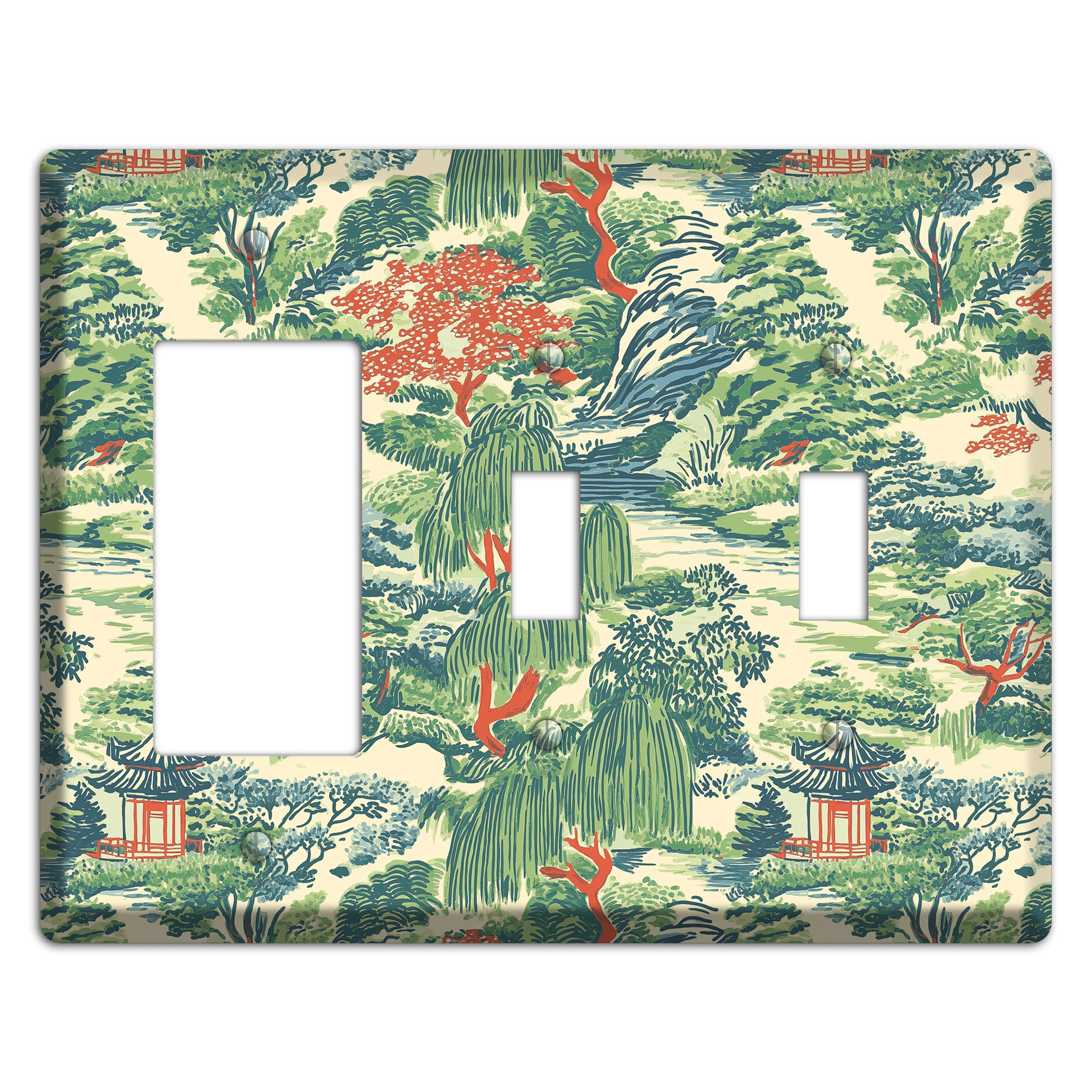 Pavilion & Willow Rocker / 2 Toggle Wallplate