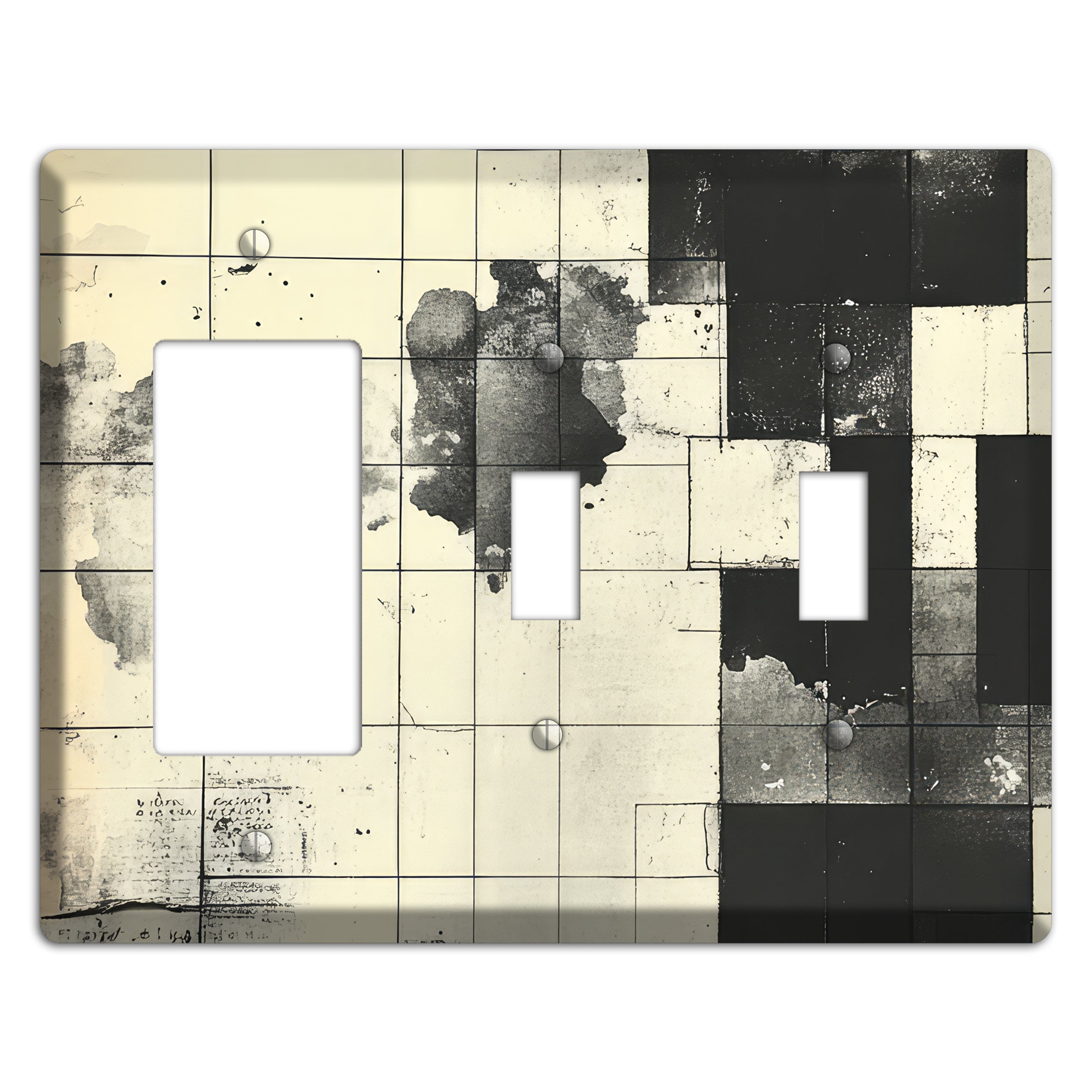 Fractured Cartography Rocker / 2 Toggle Wallplate