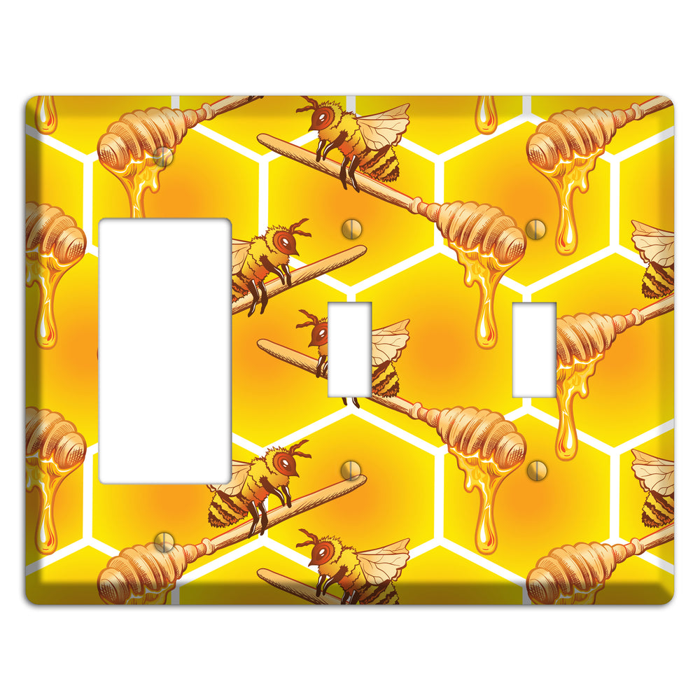 Golden Hive Ritual Rocker / 2 Toggle Wallplate