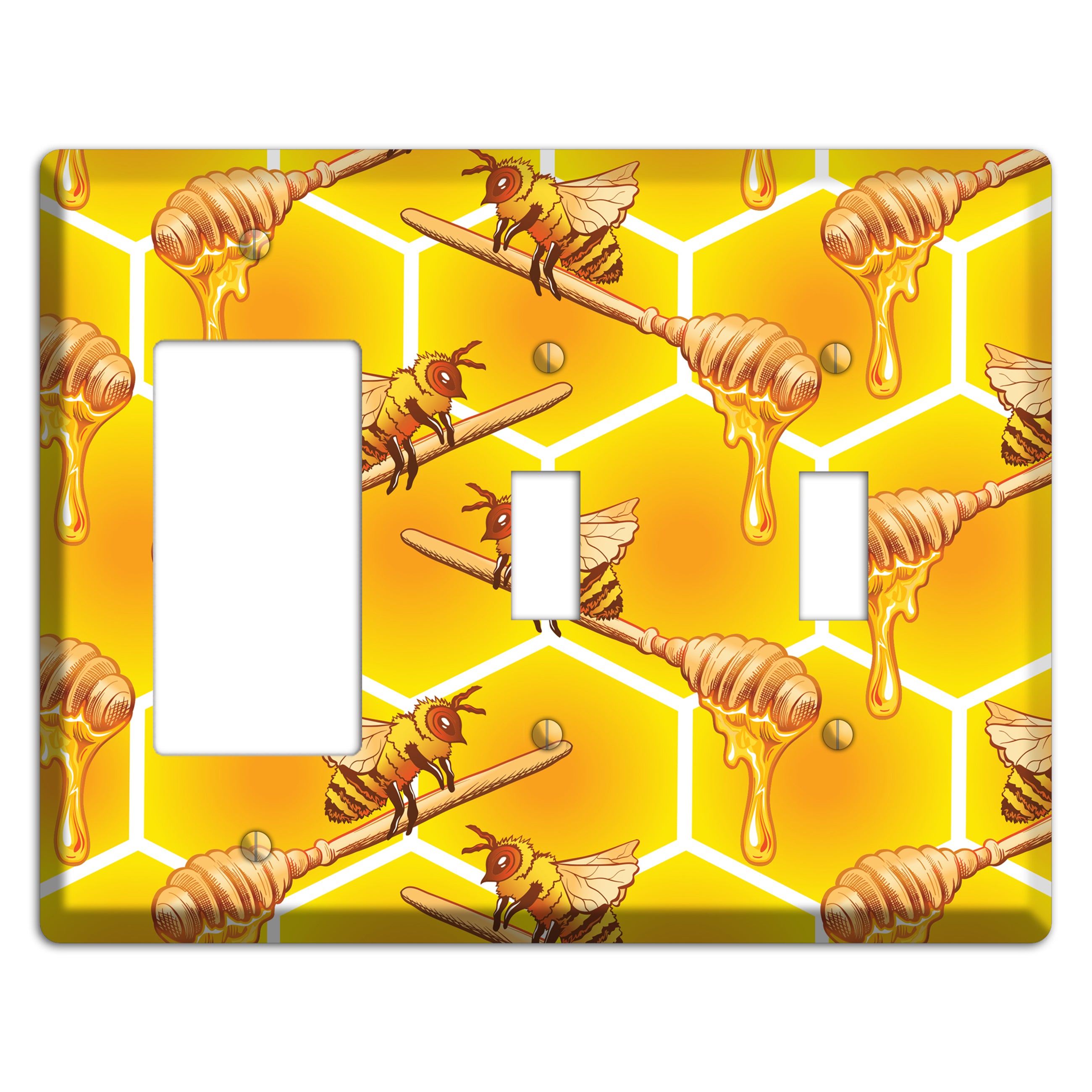 Golden Hive Ritual Rocker / 2 Toggle Wallplate