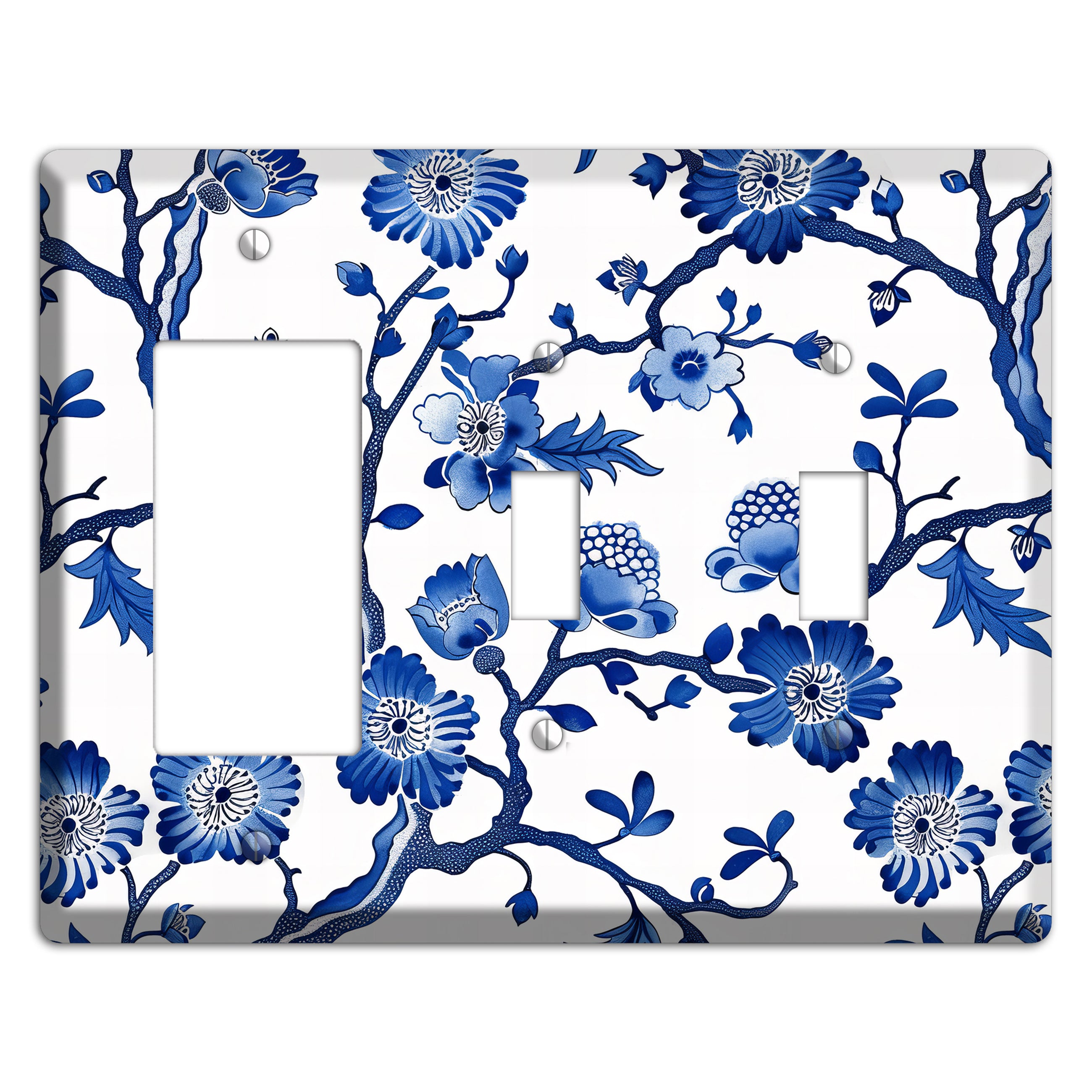 Porcelain Garden Reverie Rocker / 2 Toggle Wallplate