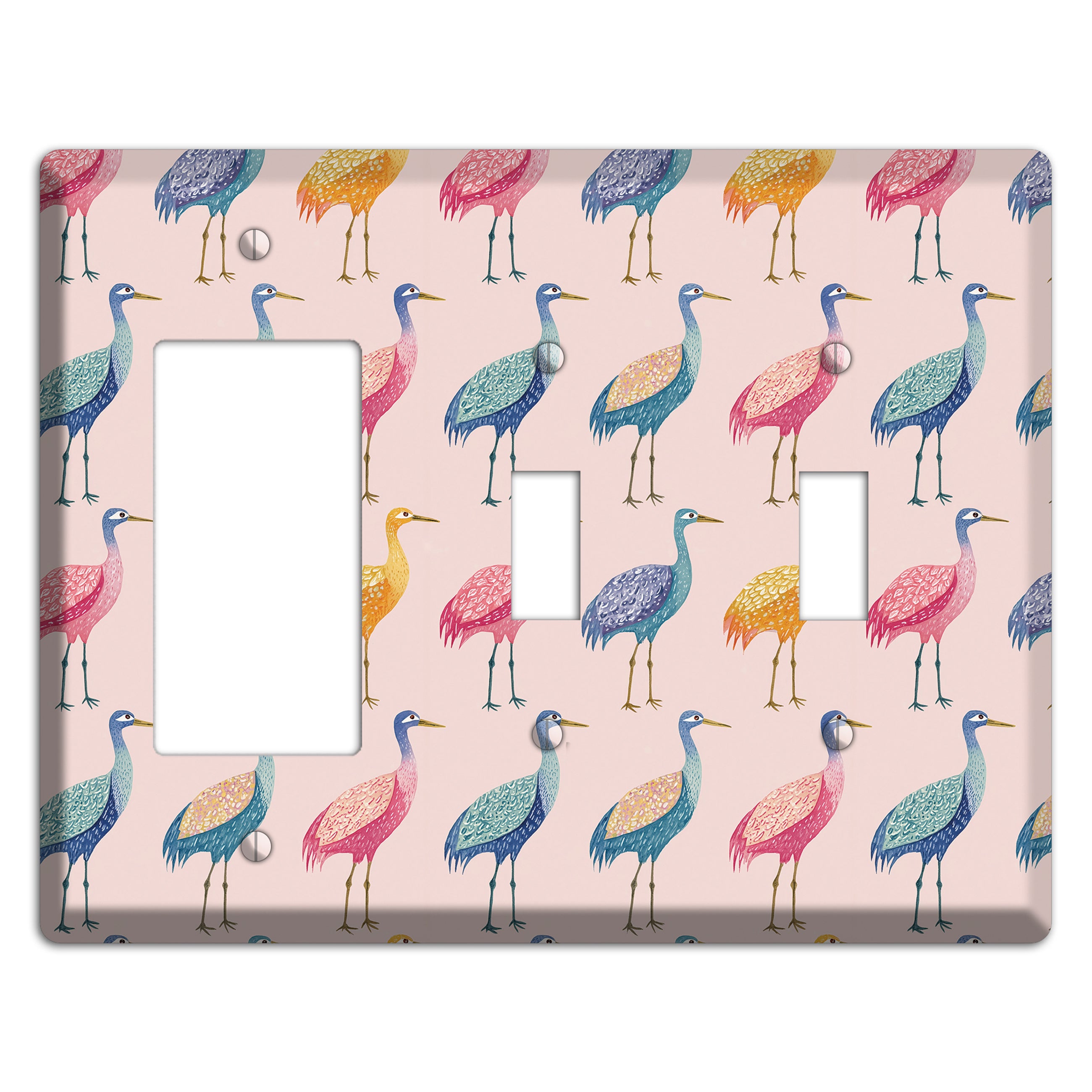Rainbow Marsh Parade Rocker / 2 Toggle Wallplate