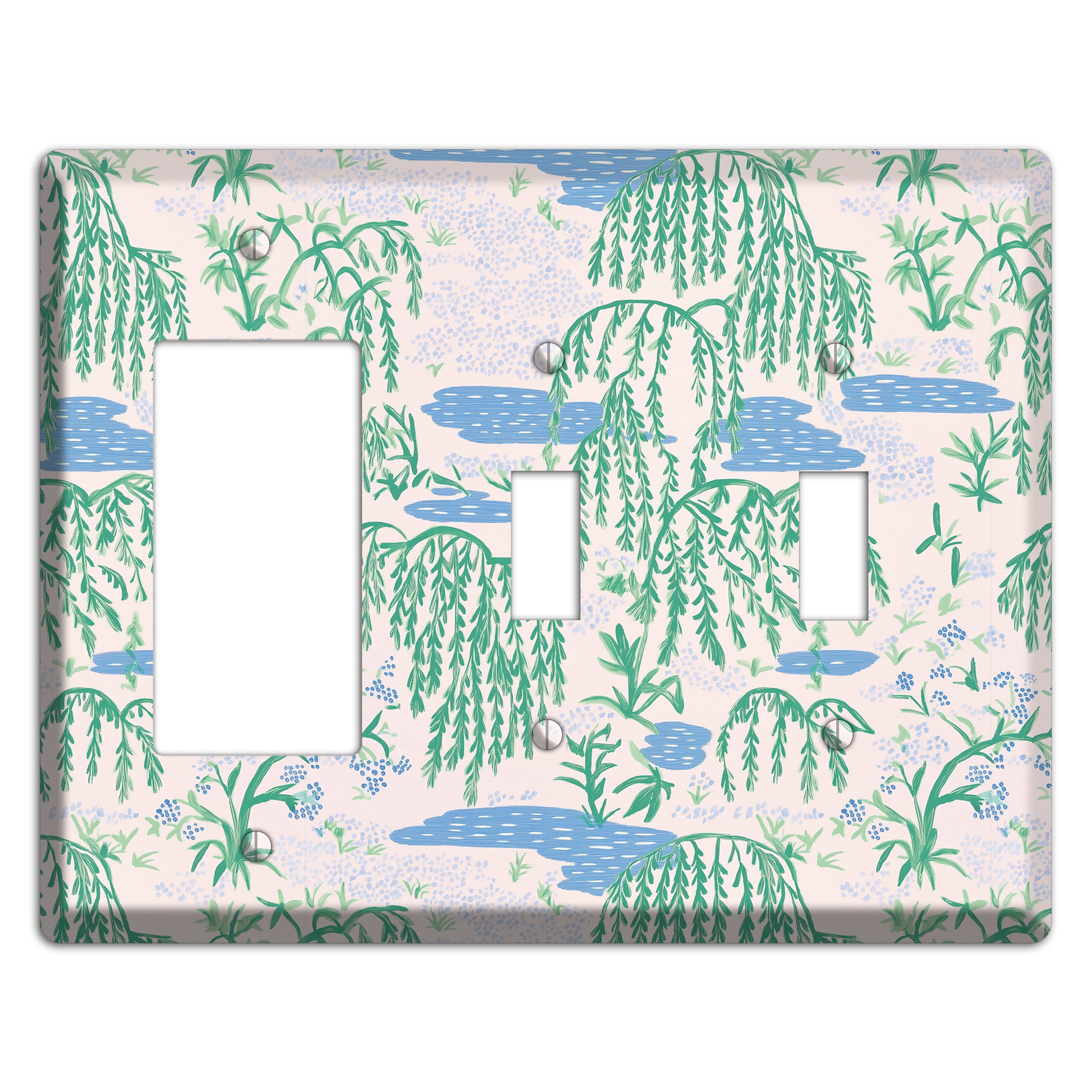 Willow & Still Water Rocker / 2 Toggle Wallplate
