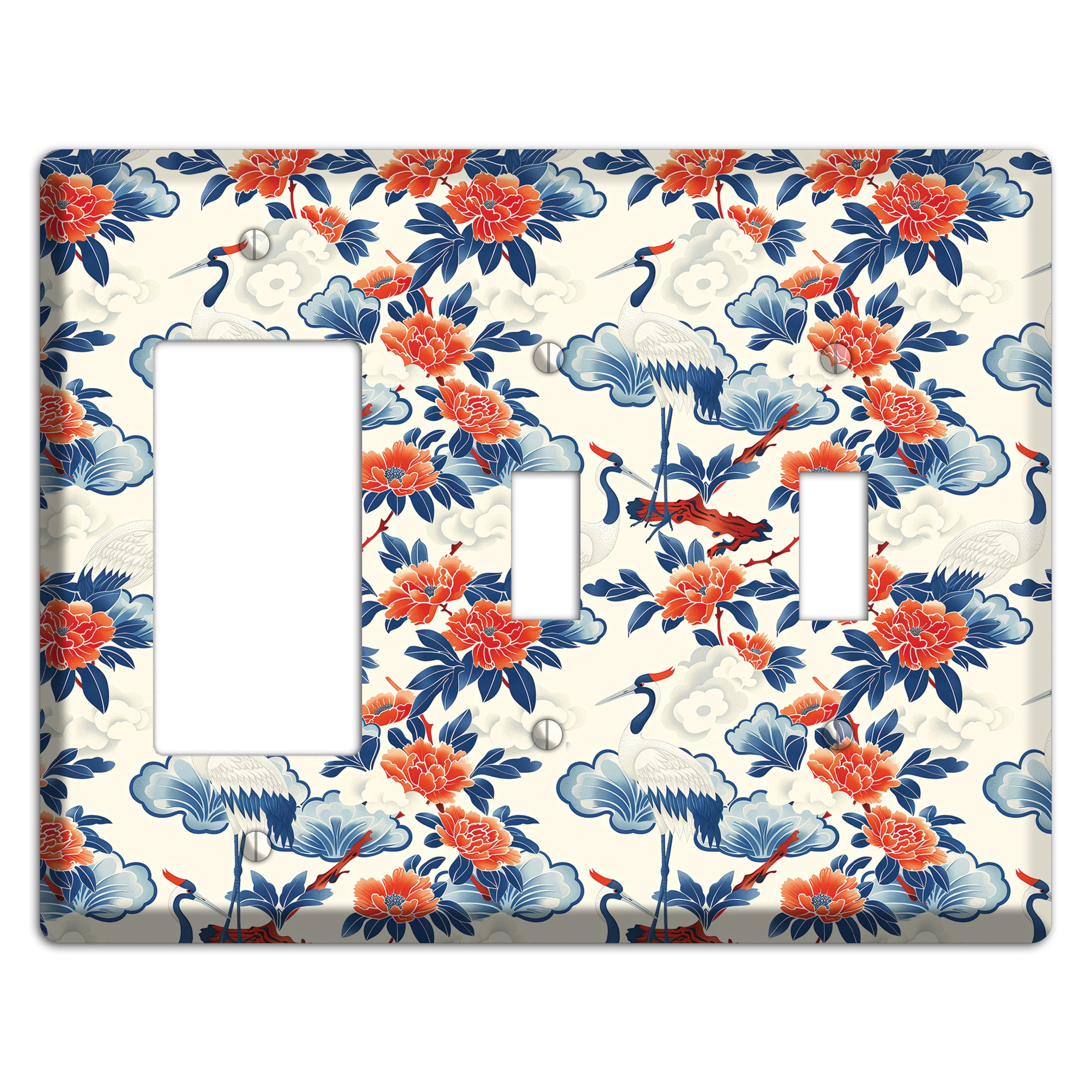 Peony & Crane Fete Rocker / 2 Toggle Wallplate