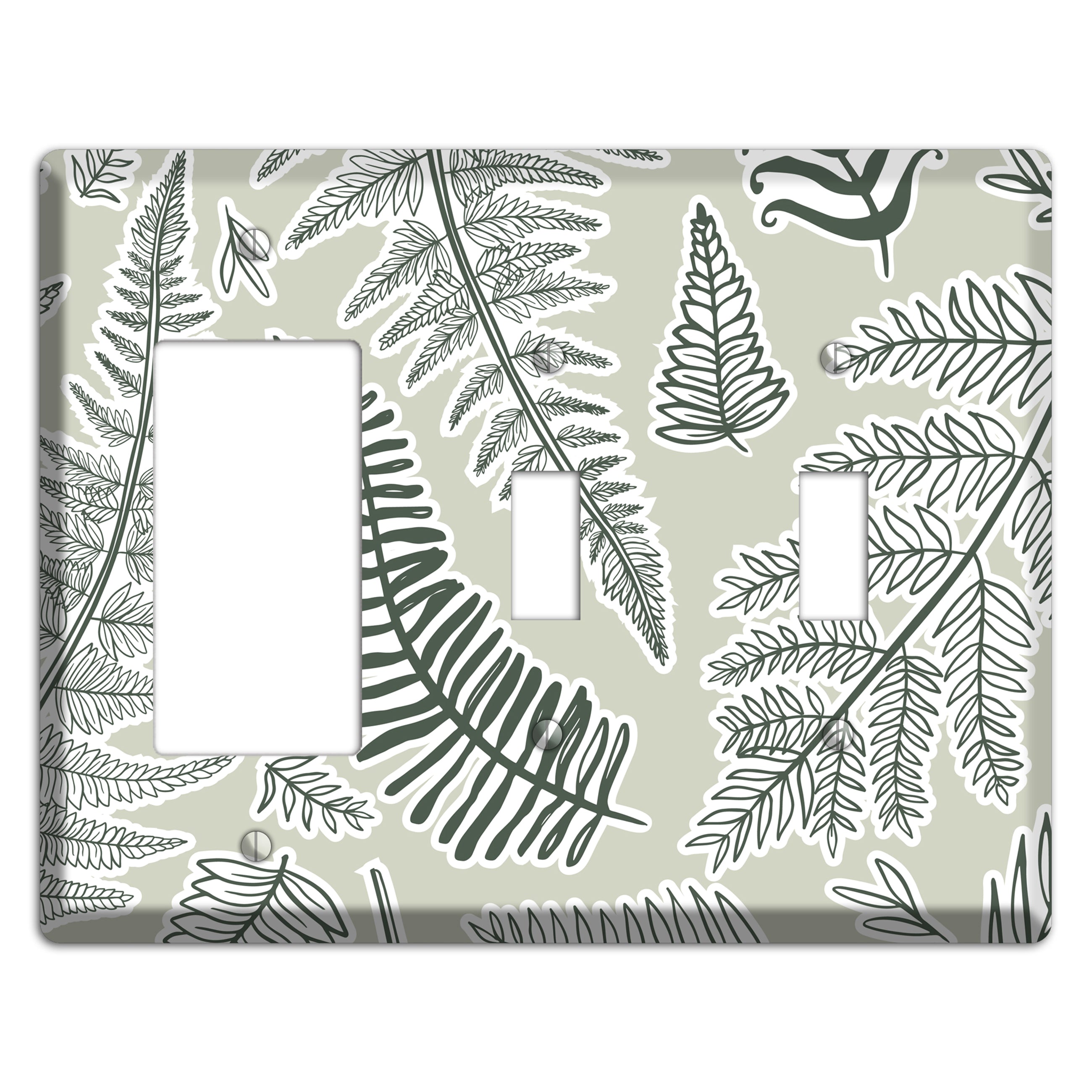 Forest Floor Scatter Rocker / 2 Toggle Wallplate