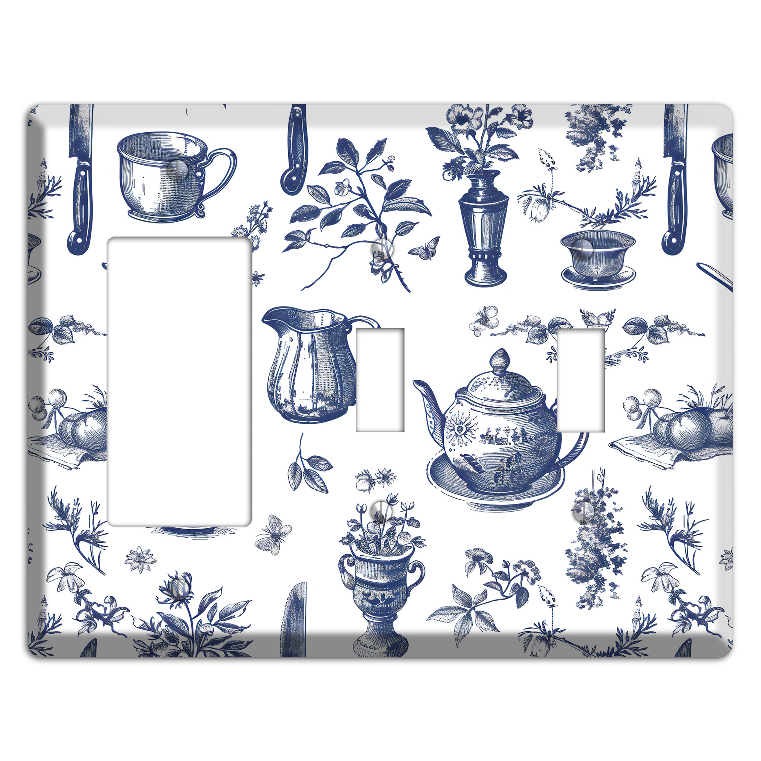 Pantry & Petals Rocker / 2 Toggle Wallplate