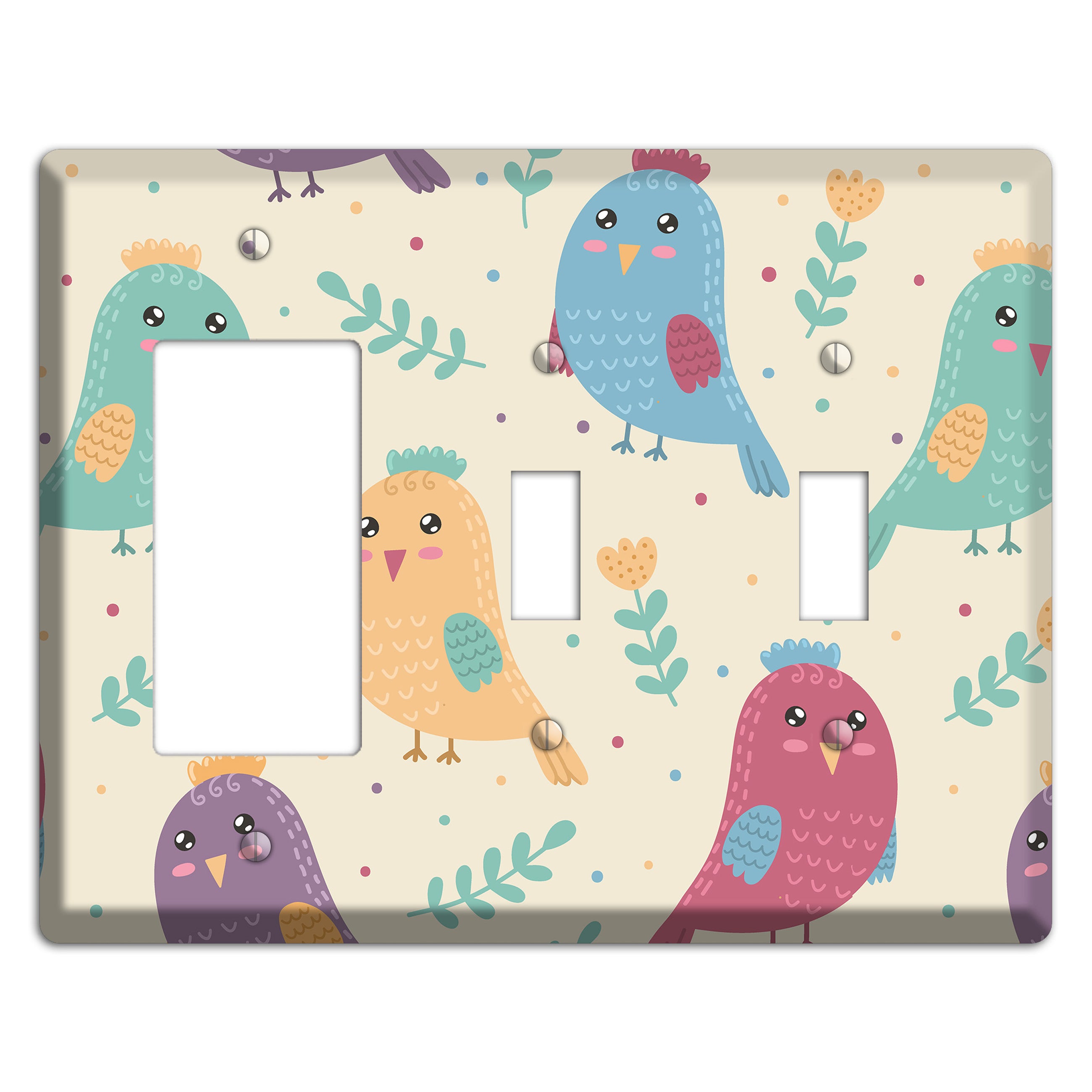Jungle Giggles (Light) Rocker / 2 Toggle Wallplate