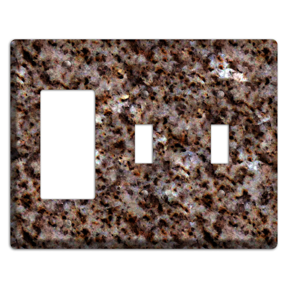 Baltic Brown Granite Rocker / 2 Toggle Wallplate