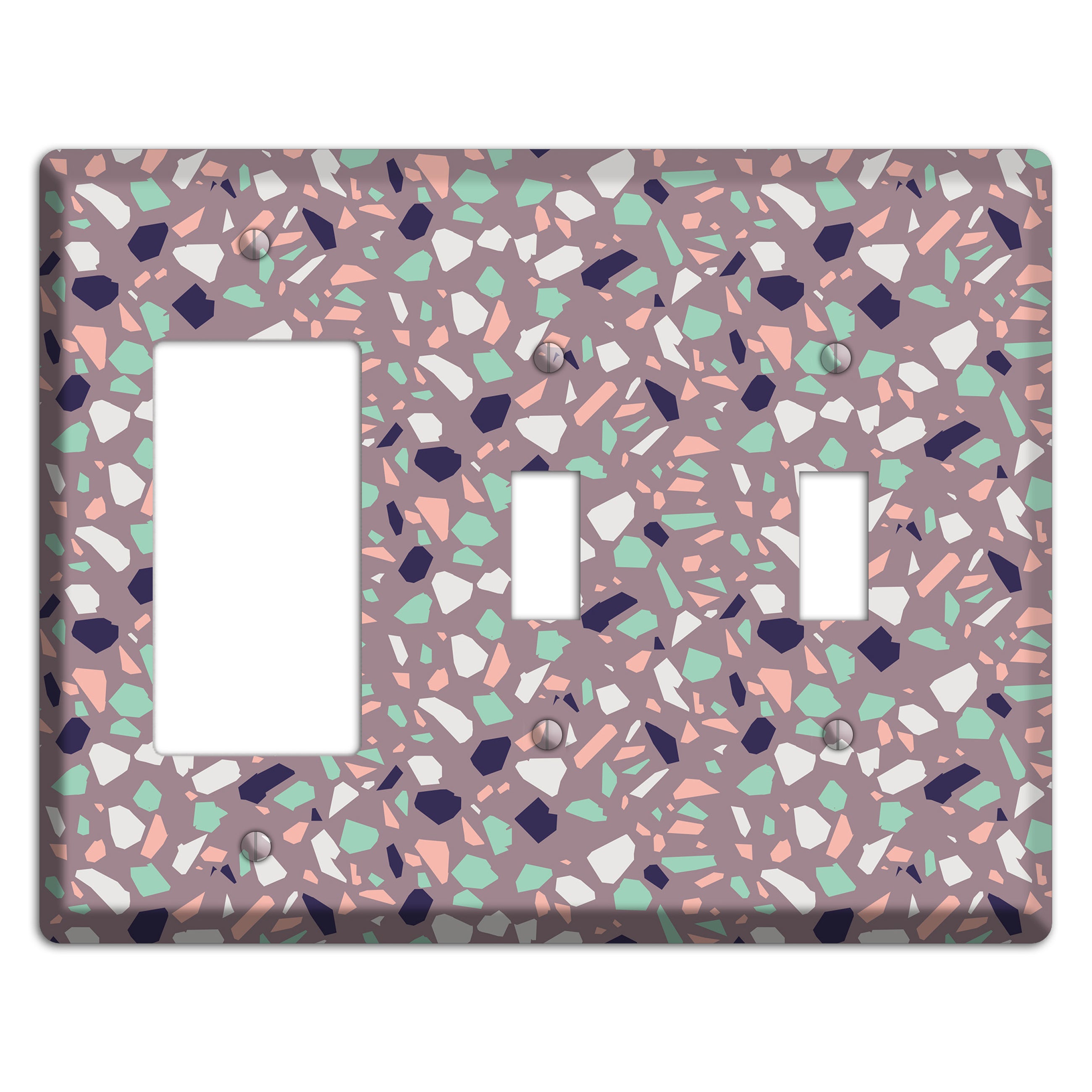 Lavender Shard Rocker / 2 Toggle Wallplate