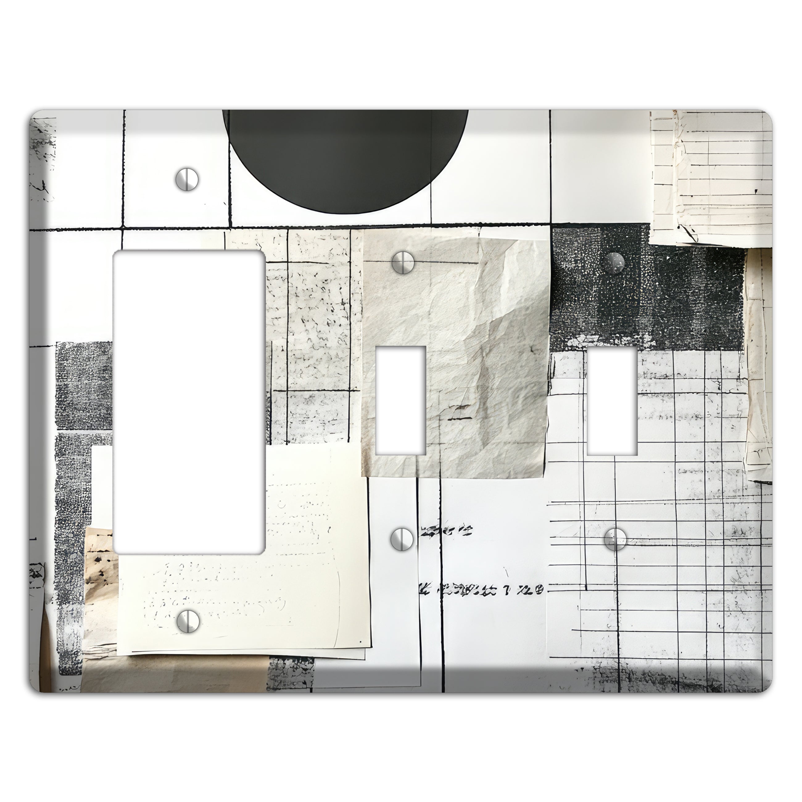 Paper & Memory Rocker / 2 Toggle Wallplate