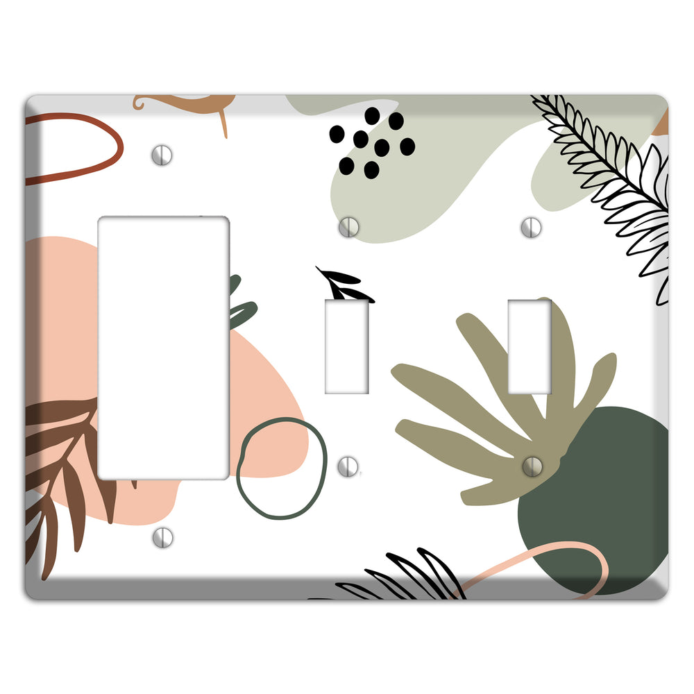 Botanical Scatter Rocker / 2 Toggle Wallplate