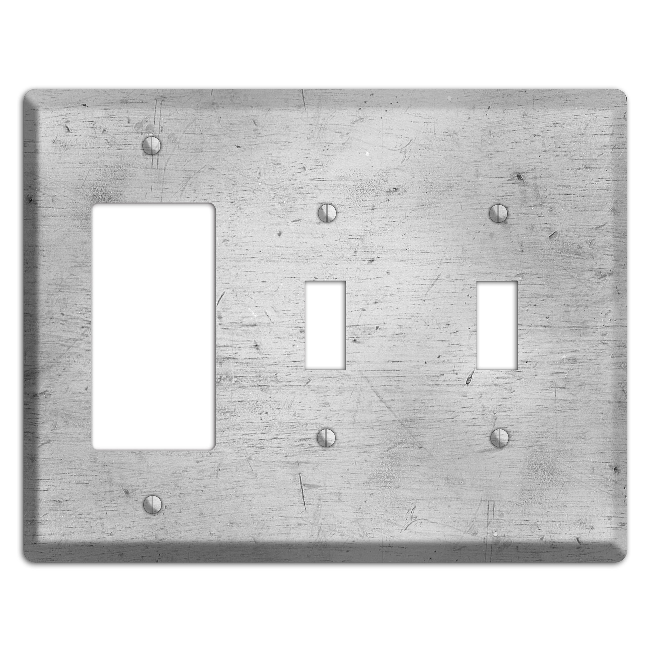 Silver Deck Rocker / 2 Toggle Wallplate
