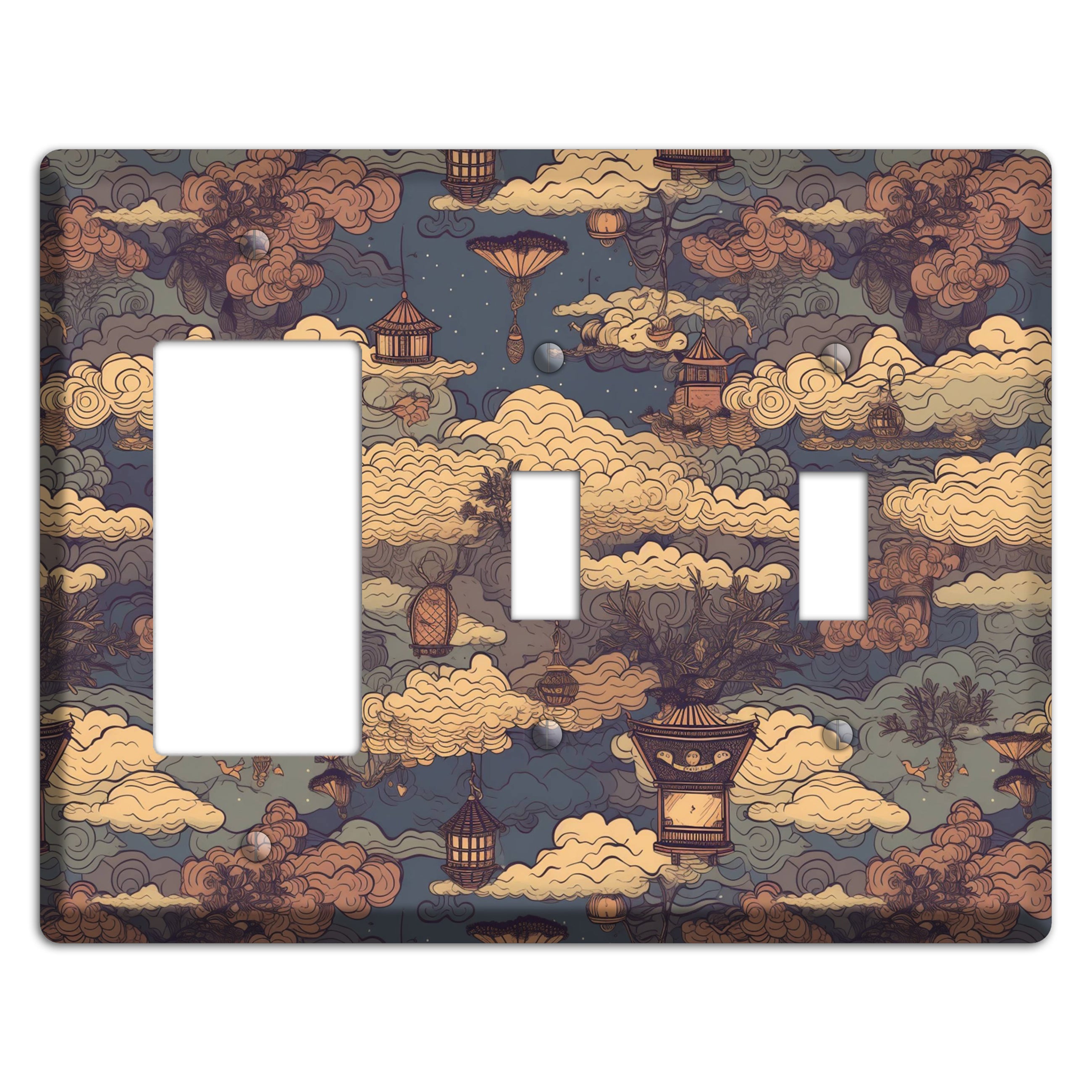 Lantern Sky Realm Rocker / 2 Toggle Wallplate