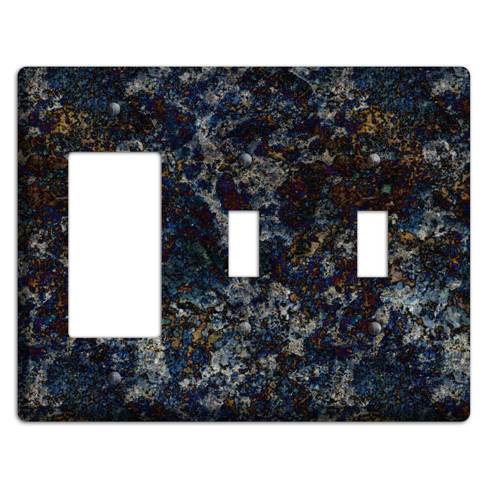 Blue Louise Granite Rocker / 2 Toggle Wallplate