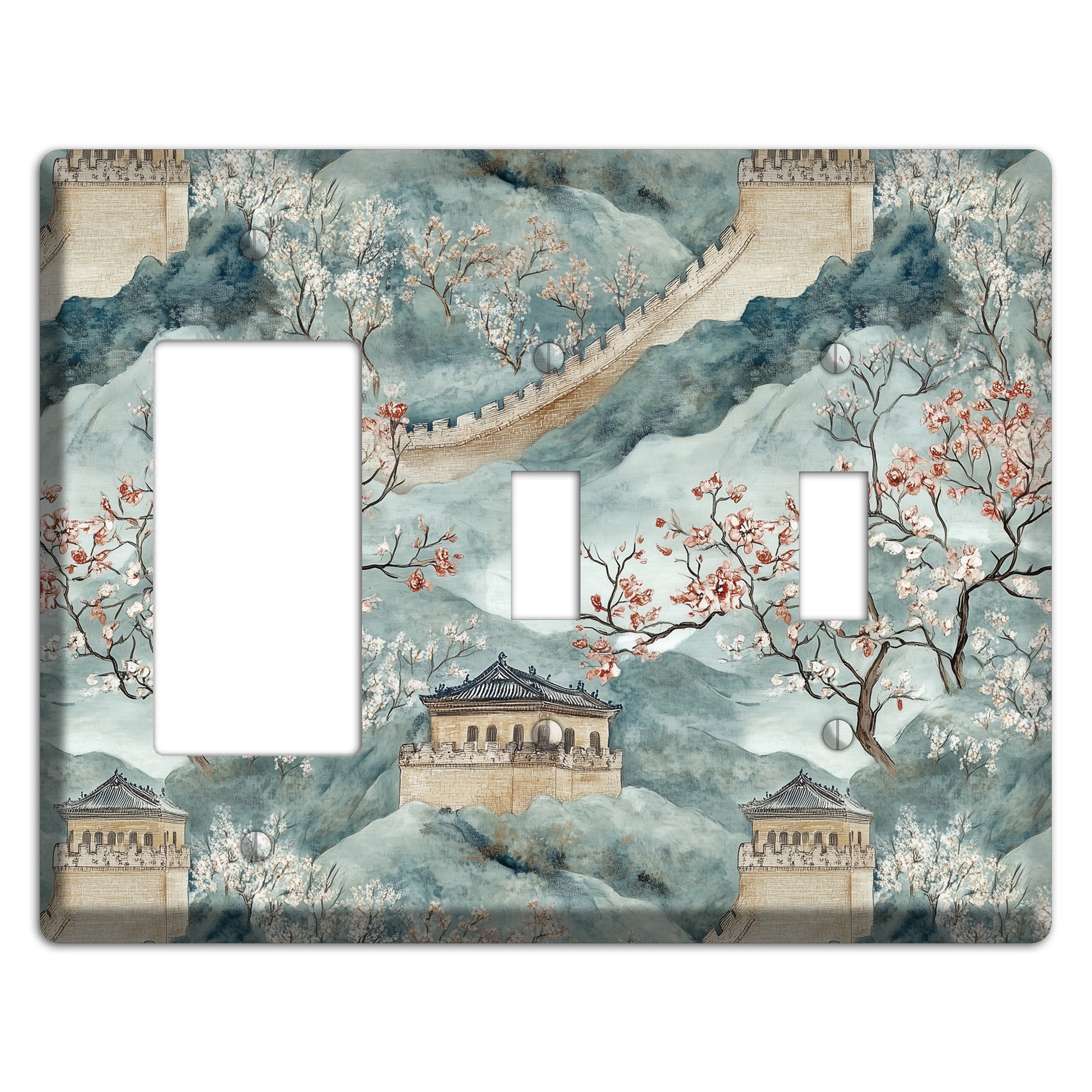 Rampart & Blossom Rocker / 2 Toggle Wallplate