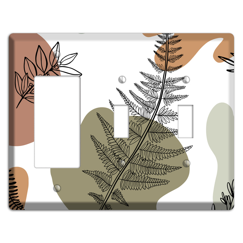 Fern & Shadow Rocker / 2 Toggle Wallplate