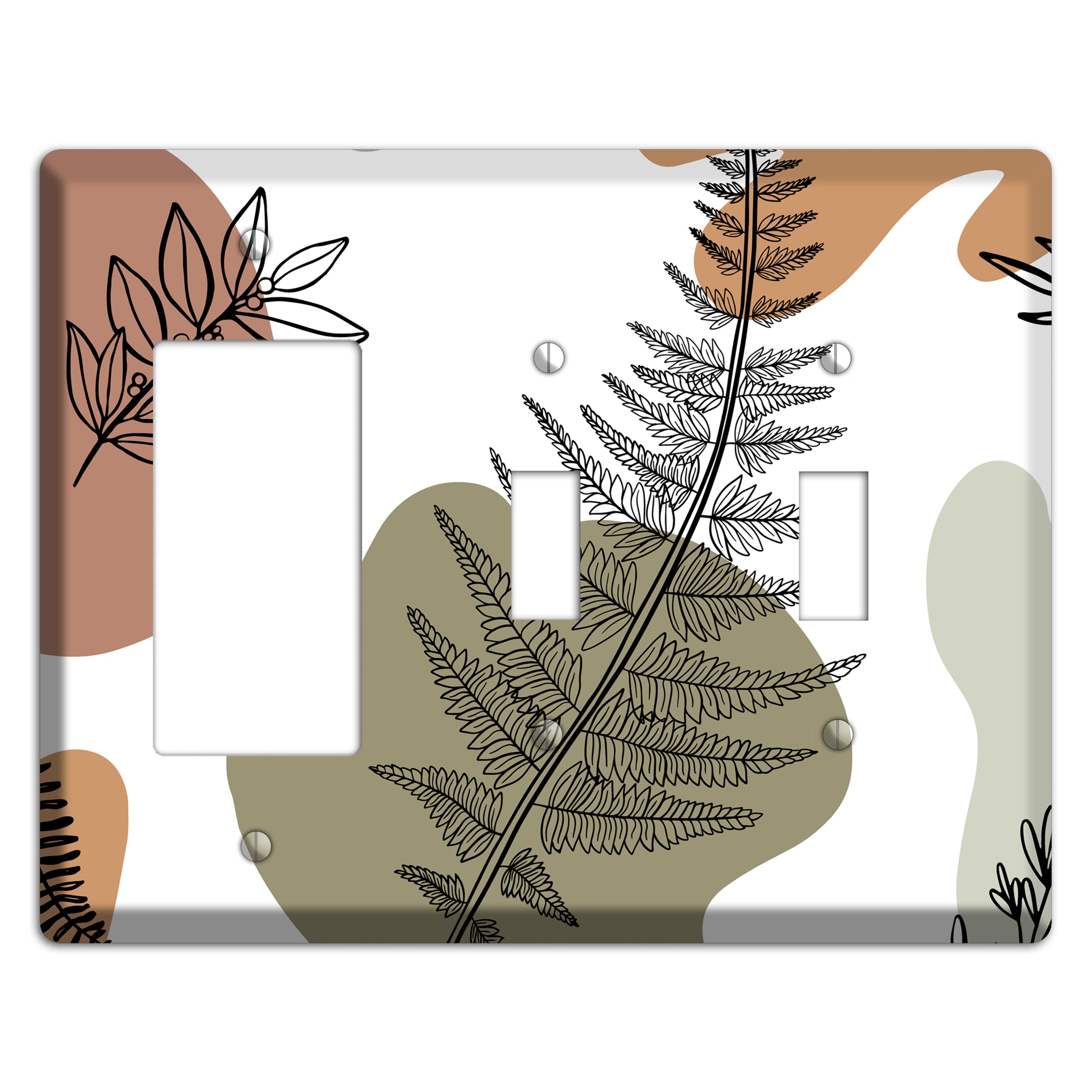 Fern & Shadow Rocker / 2 Toggle Wallplate