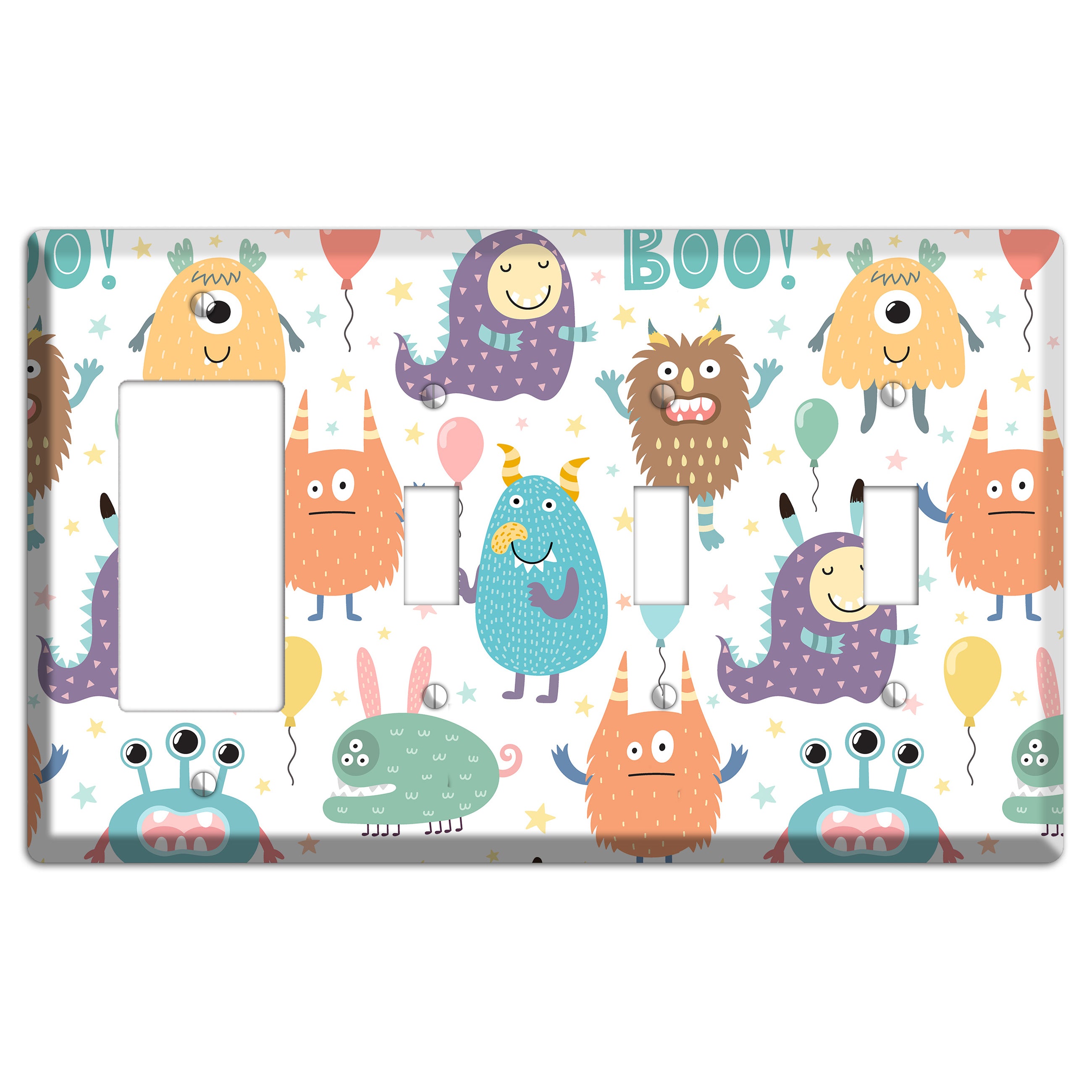 Monster Mash Rocker / 3 Toggle Wallplate