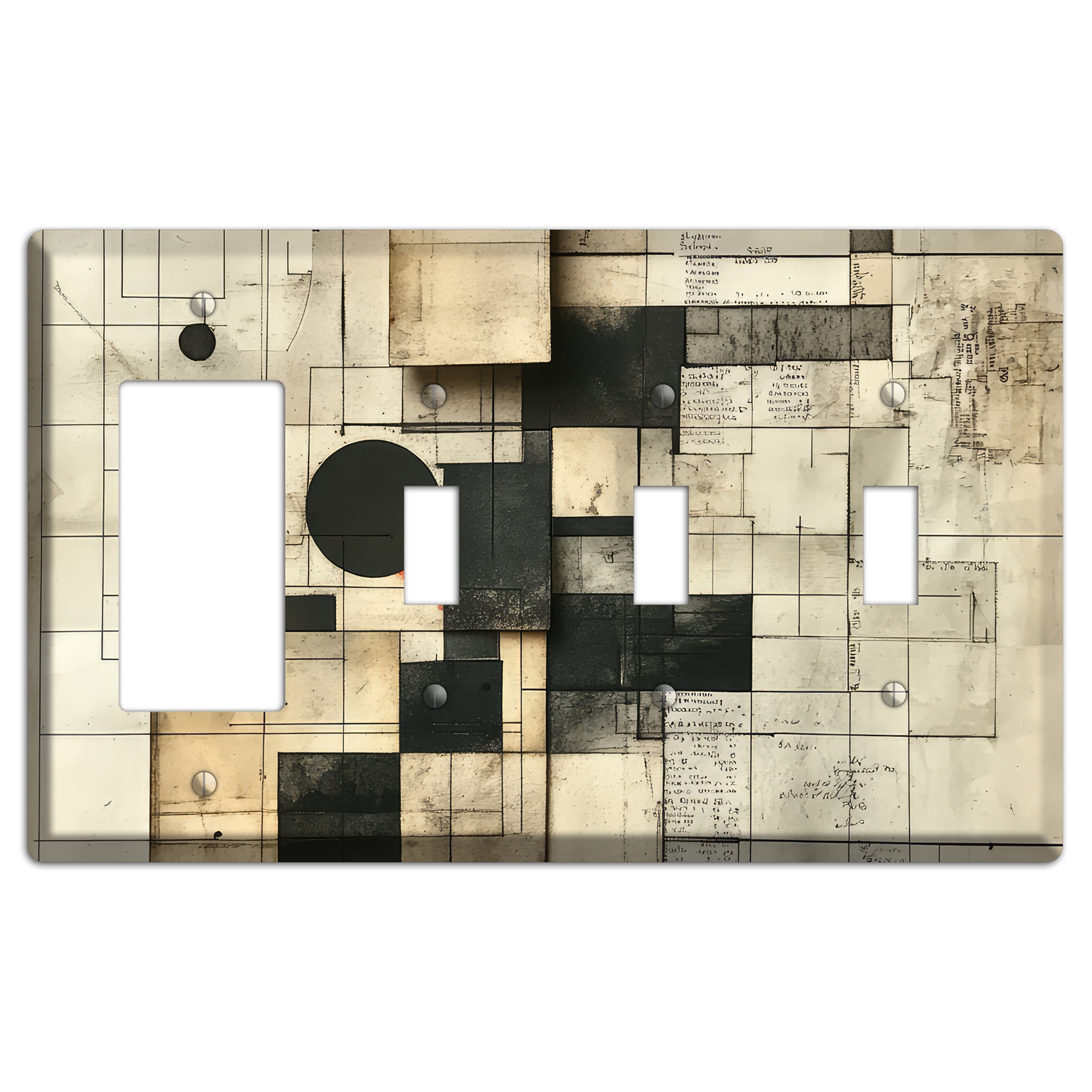 Drafting Room Séance Rocker / 3 Toggle Wallplate