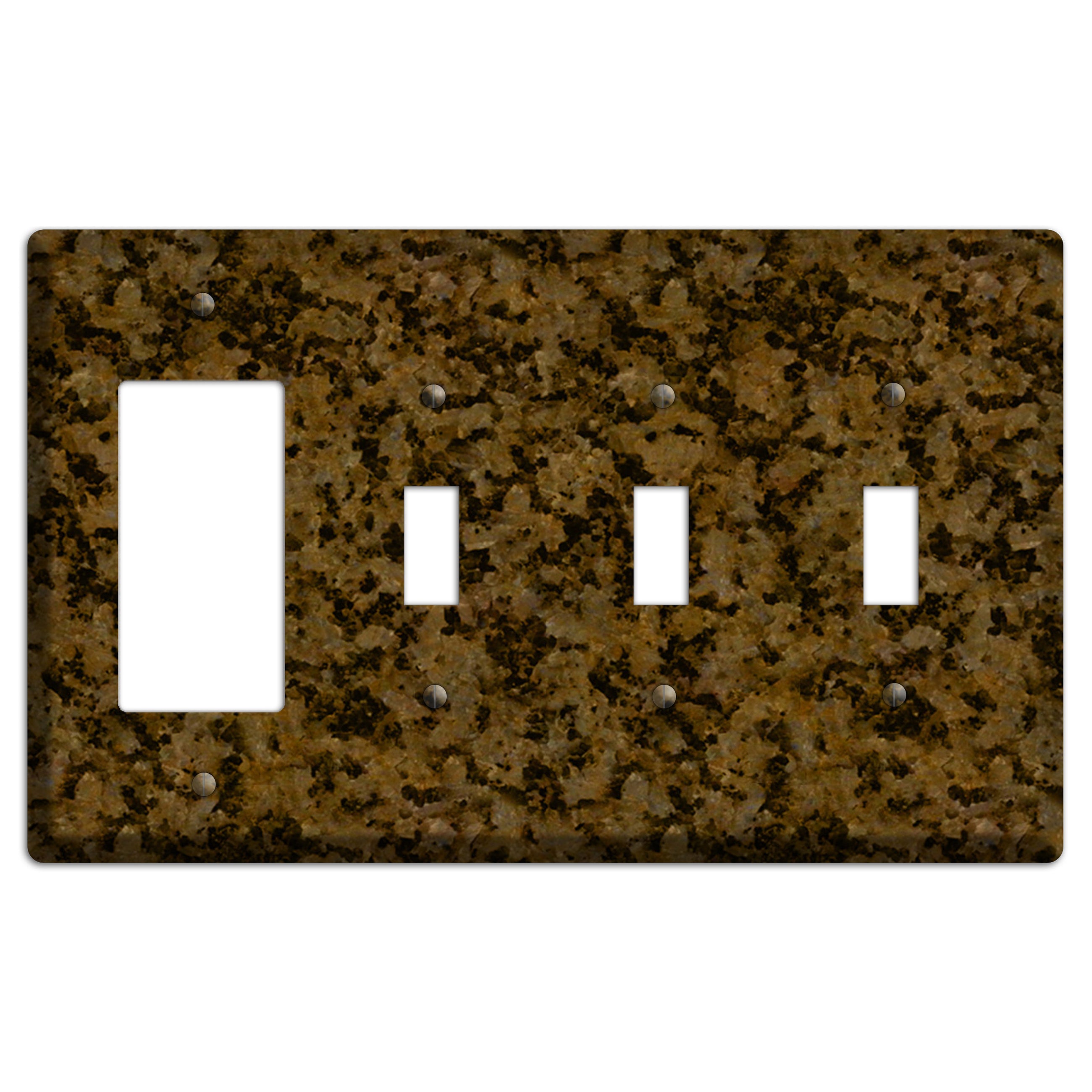 Tropic Brown Granite Rocker / 3 Toggle Wallplate