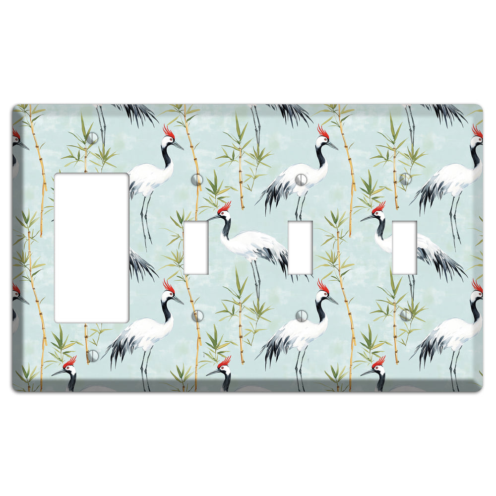 Celadon Bamboo Vigil Rocker / 3 Toggle Wallplate