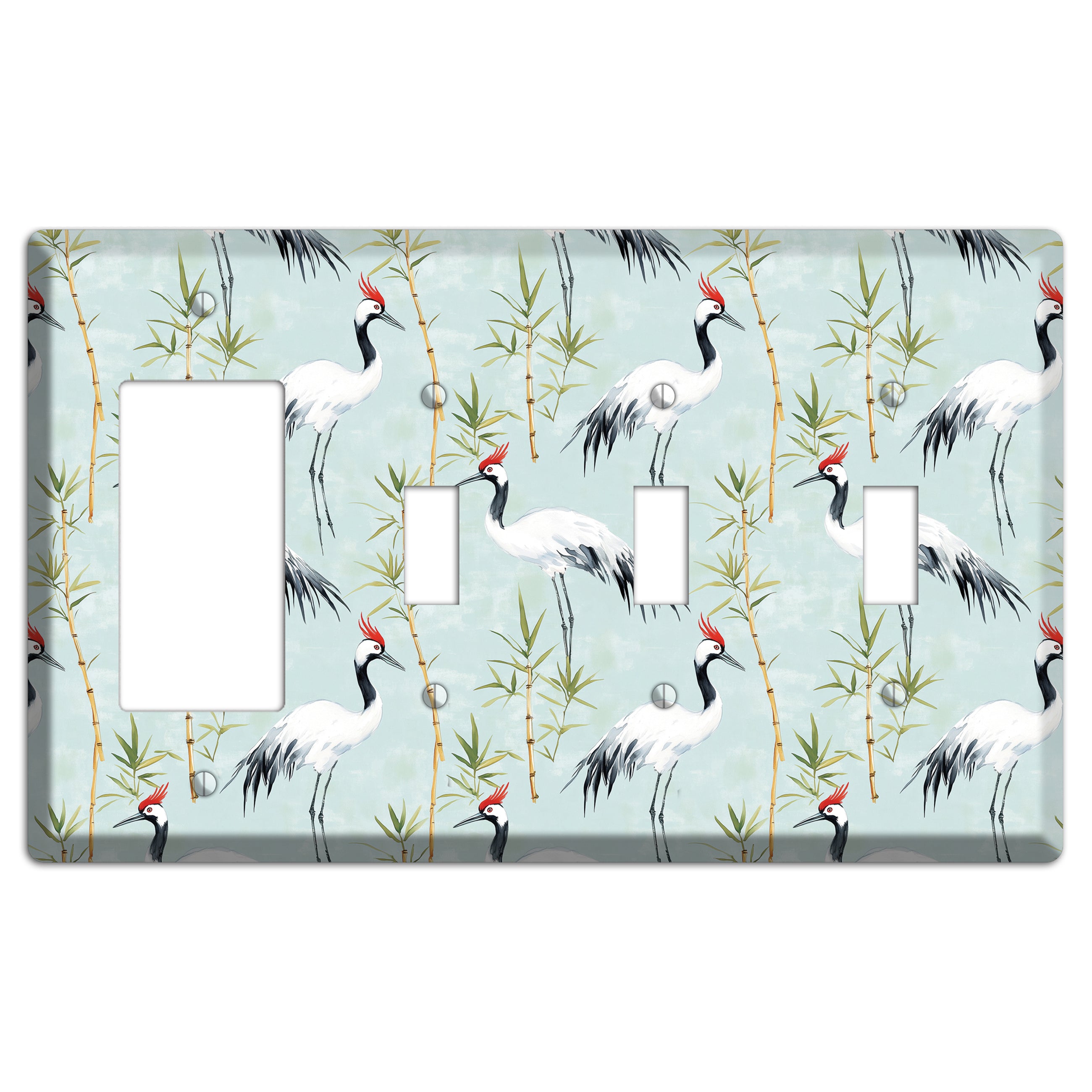 Celadon Bamboo Vigil Rocker / 3 Toggle Wallplate