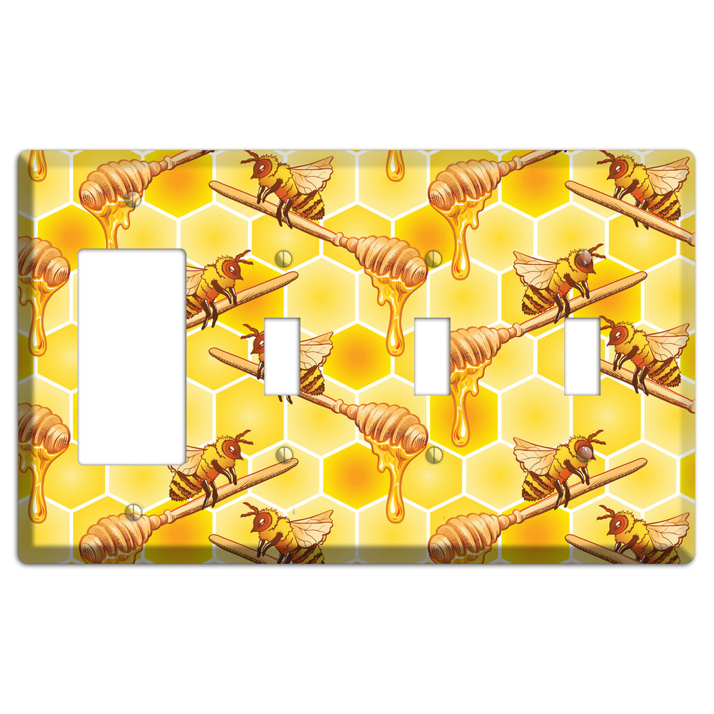 Honeyed Vigil Rocker / 3 Toggle Wallplate
